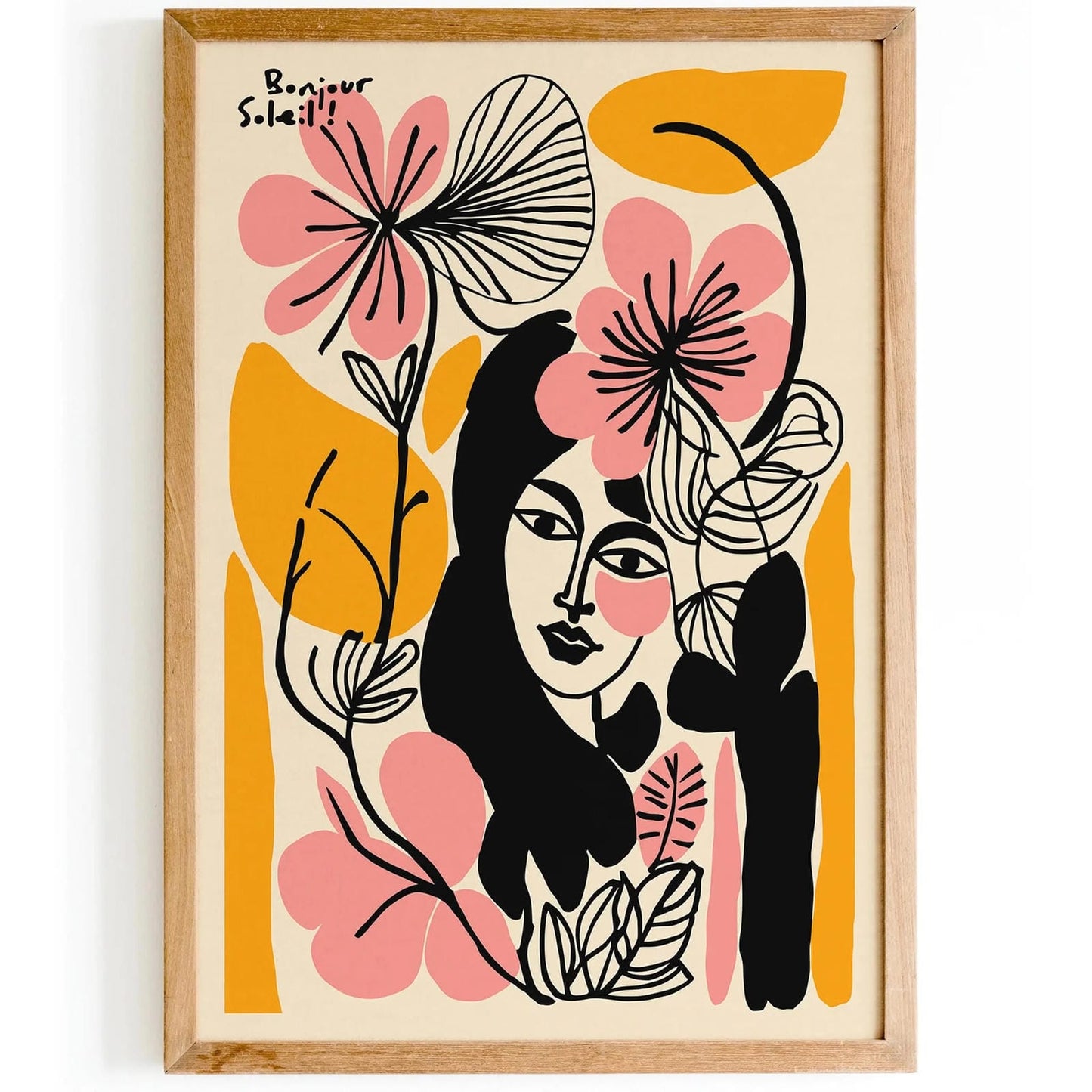 Bonjour Soleil – Feminine Art Print Poster