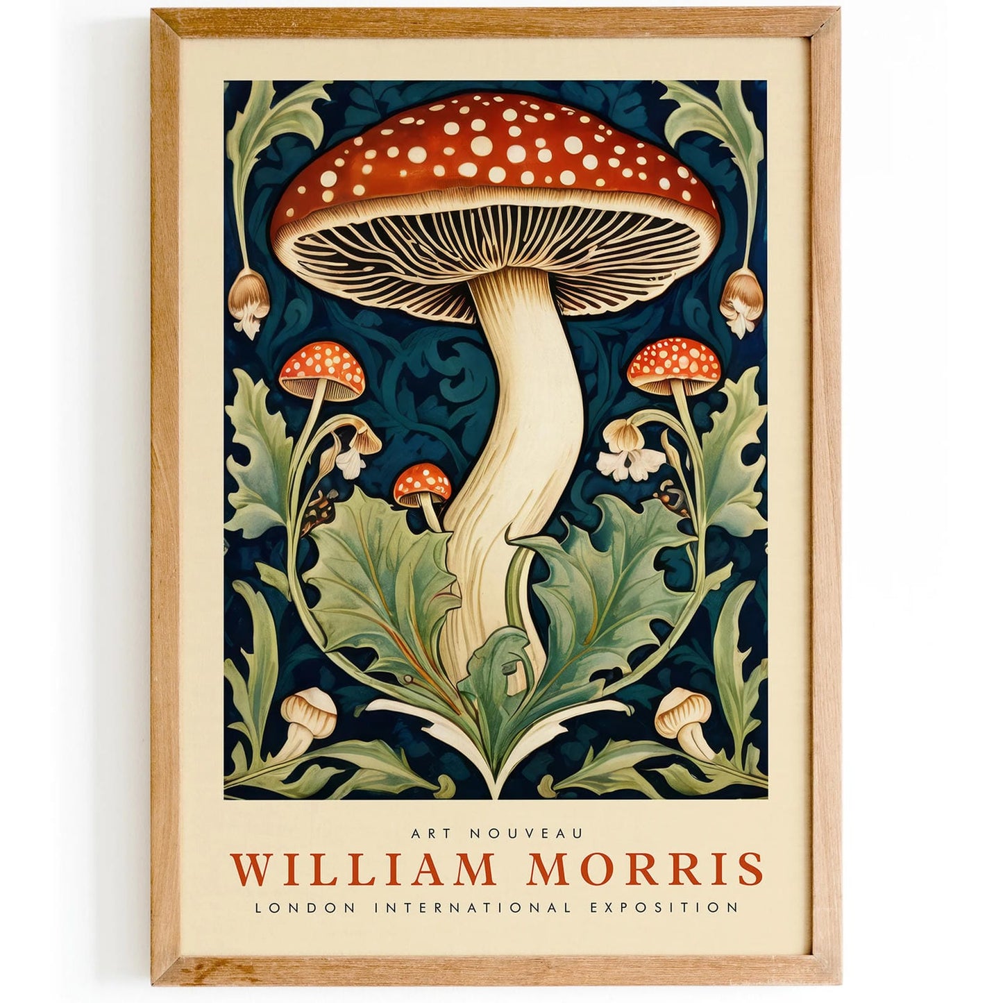 William Morris Mushroom Vintage Wall Art