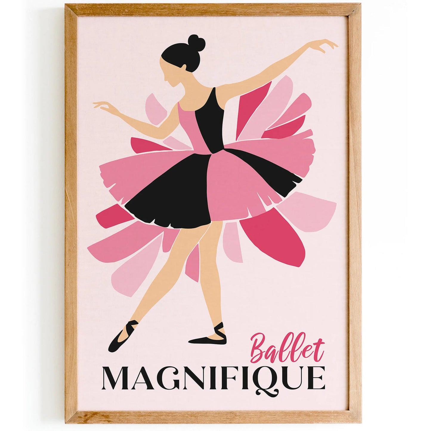 Pink Ballet Magnifique Poster for Girls Room