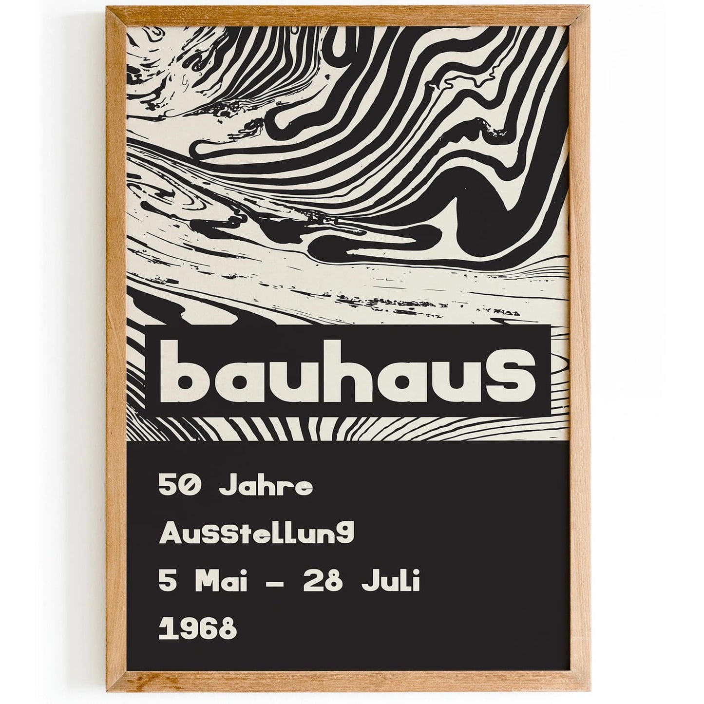 Bauhaus 1968 Black and White Poster