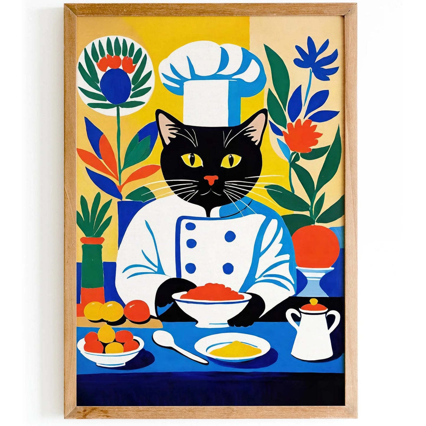 Cat Chef Kitchen Wall Art Decor 2025