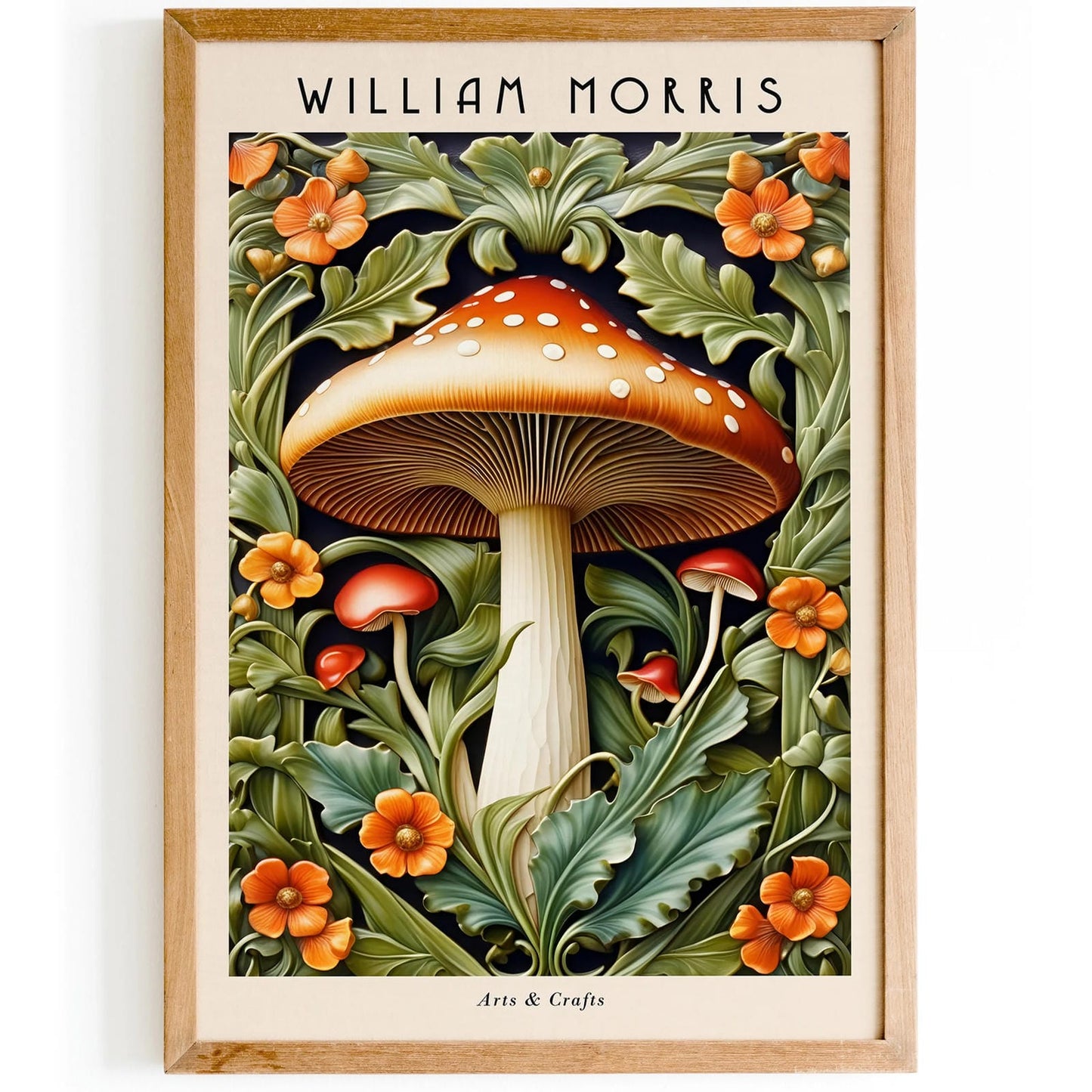 William Morris Mushroom Wall Art