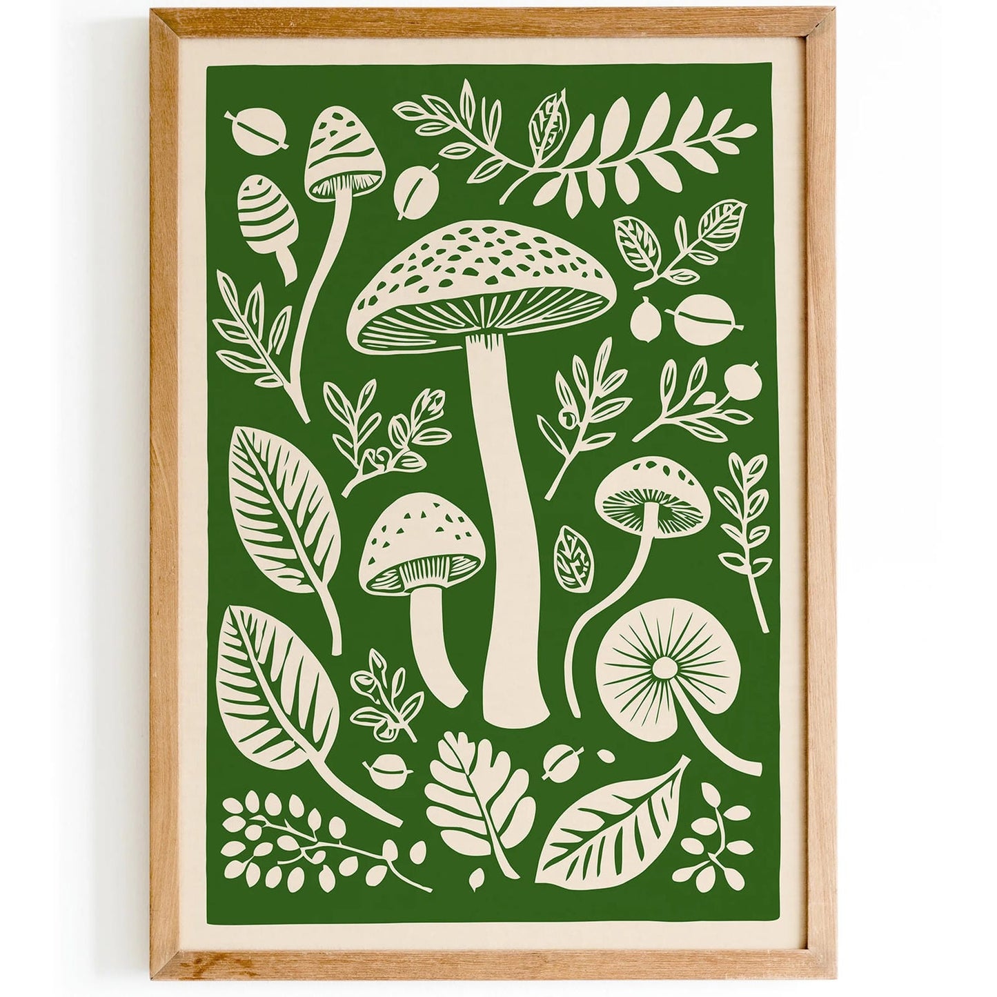 Forest Mushrooms Fall Poster