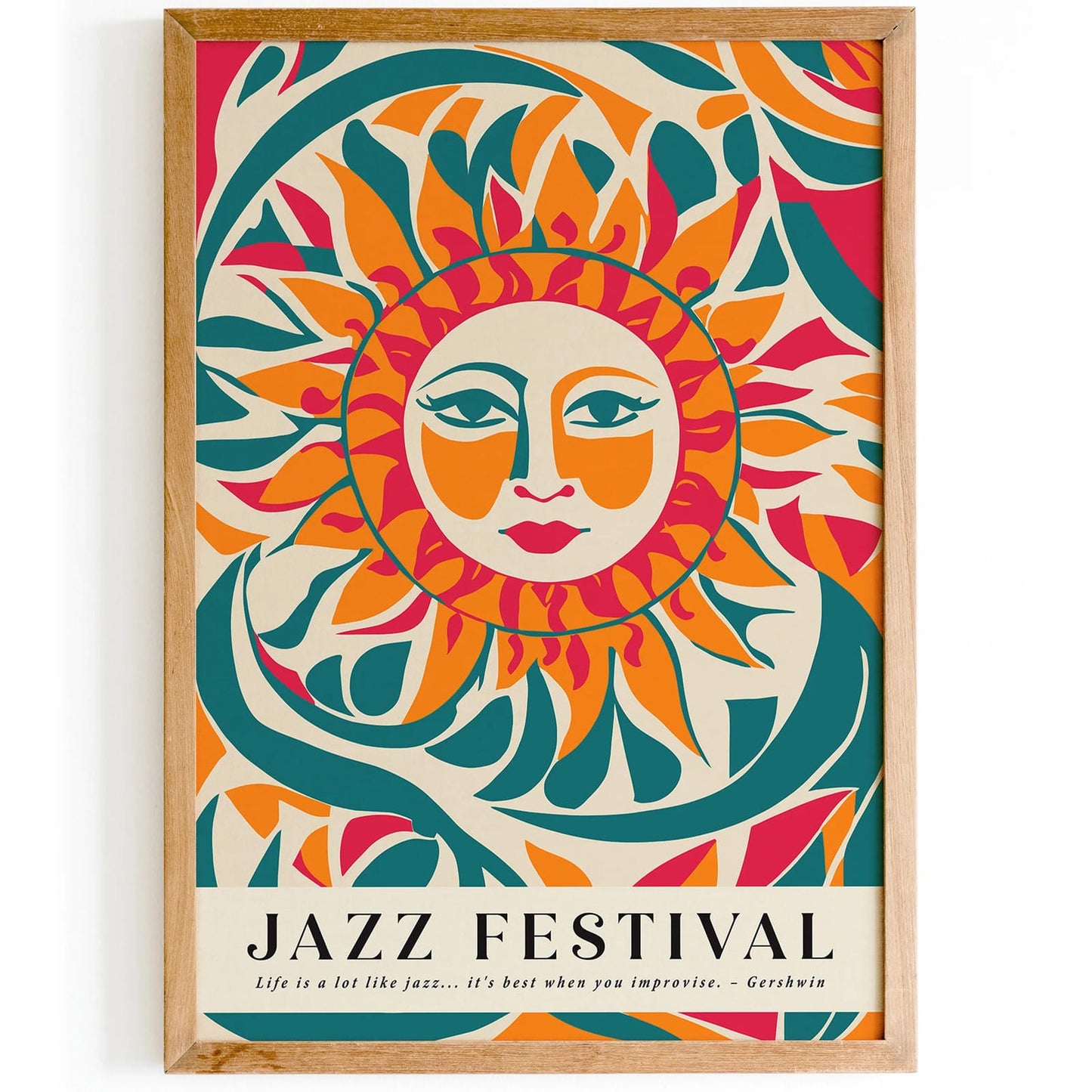 Colorful Jazz Music Poster - Gershwin Quote