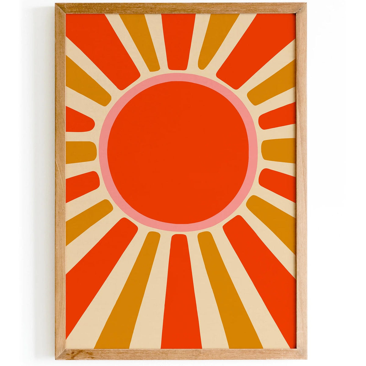 Retro Boho Red Sun Poster