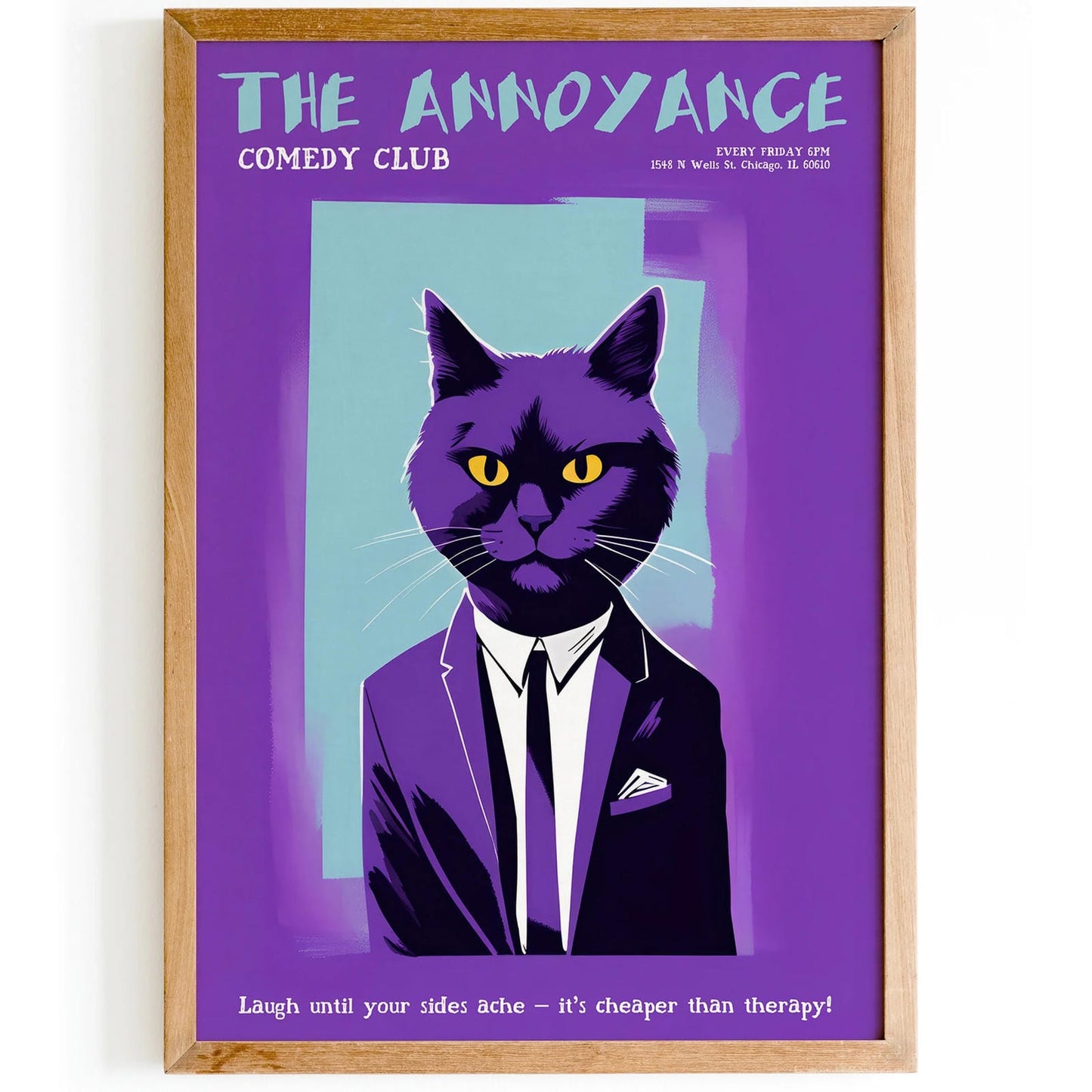The Annoyance Chicago Comedy Club Purple Poster