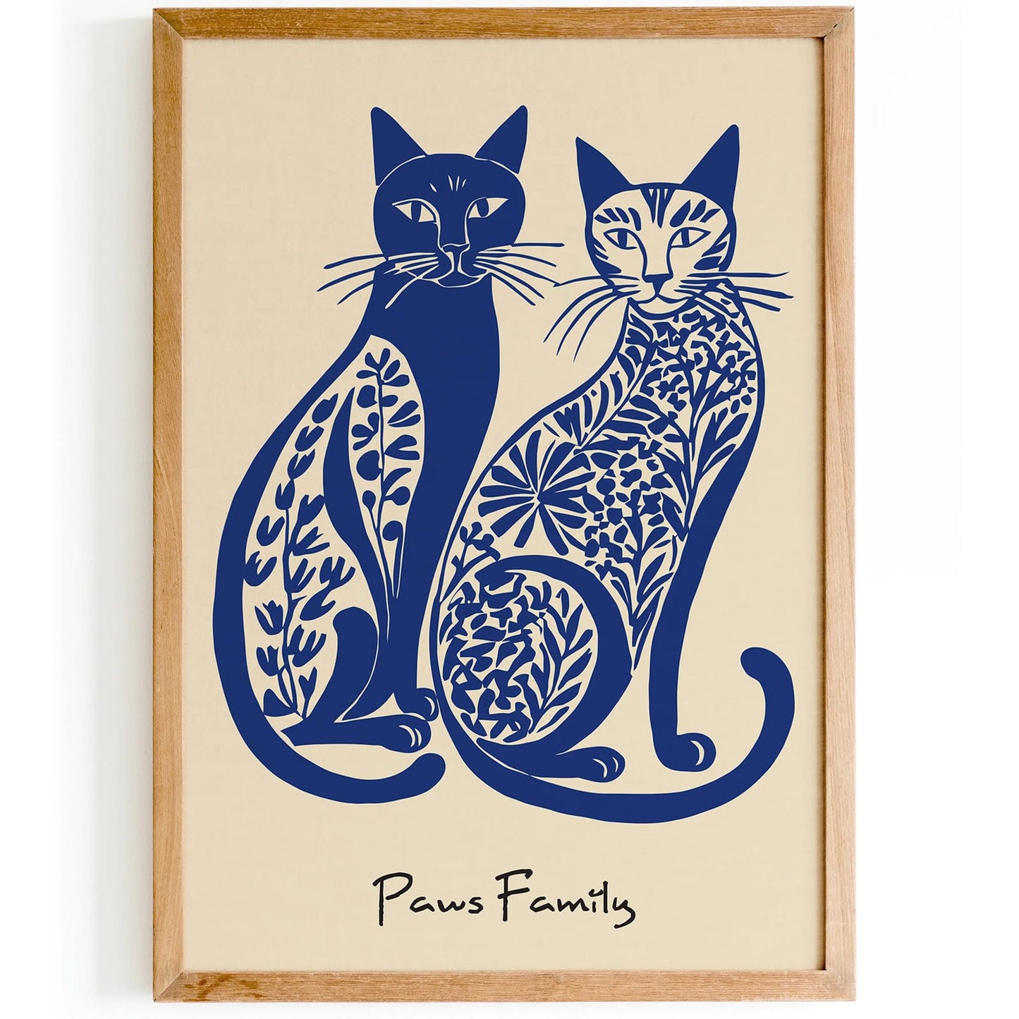Paws Family Blue Cats Poster