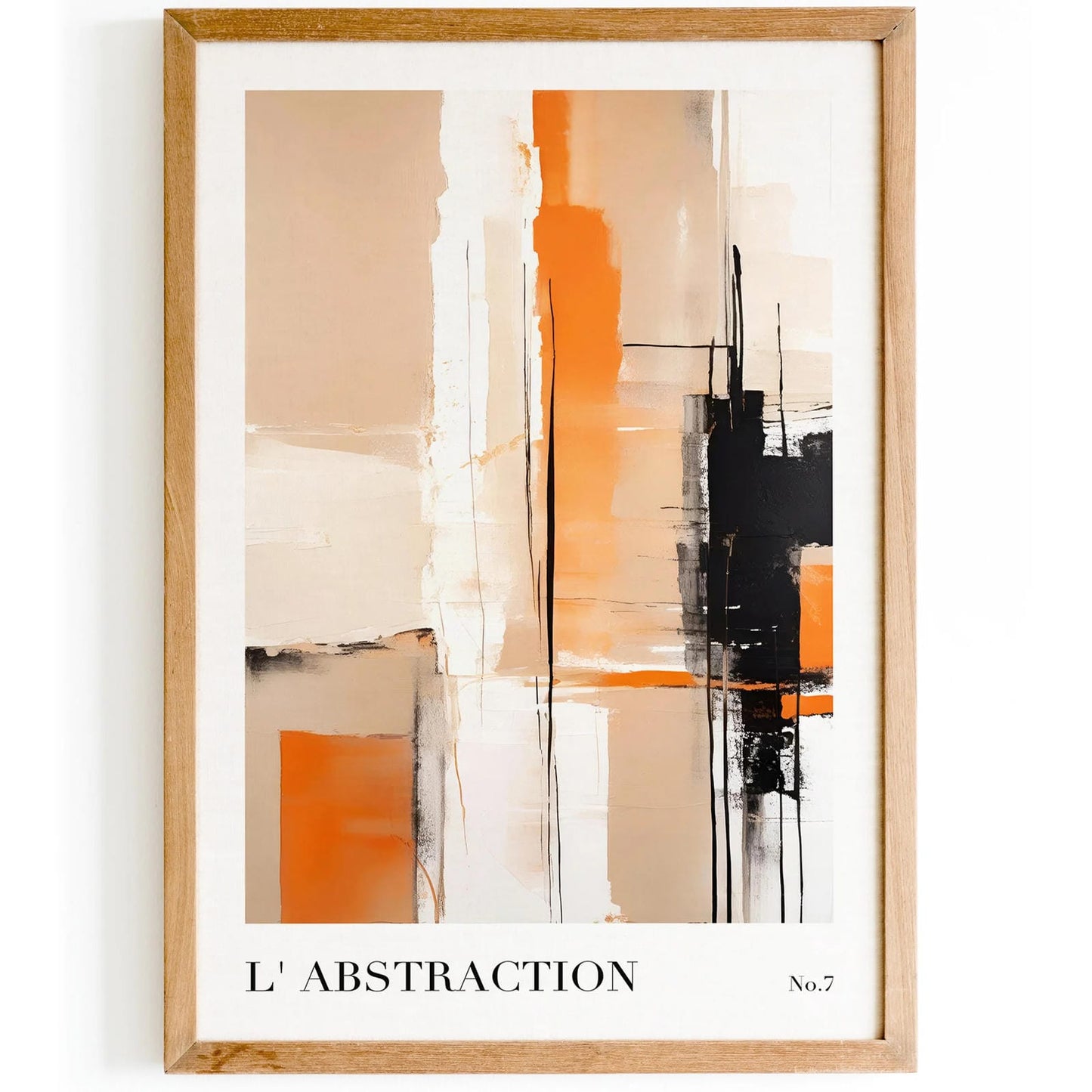 Orange Abstract Painting No.7 Wall Art