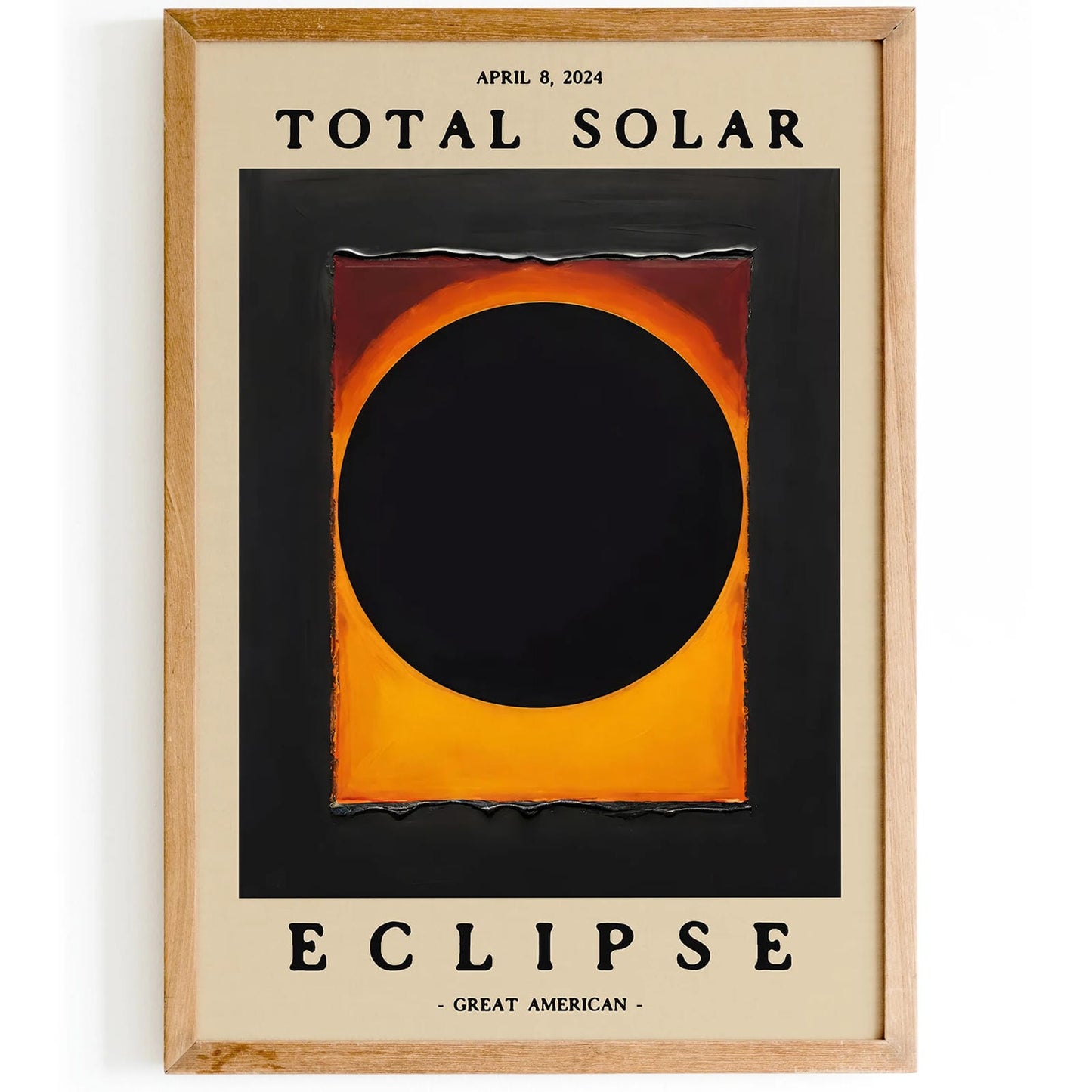Total Solar Eclipse Black Space Poster