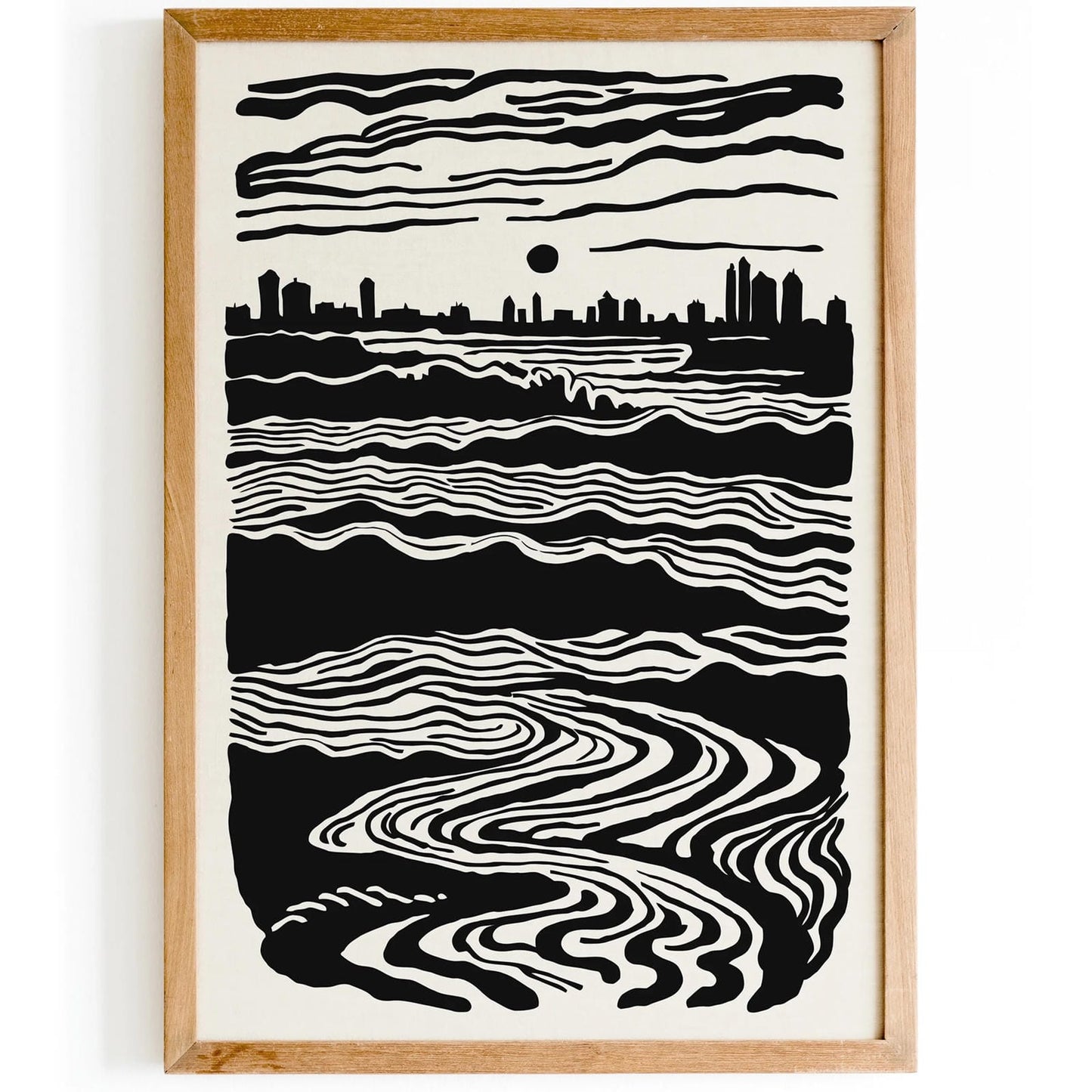 Black and White Landscape Poster