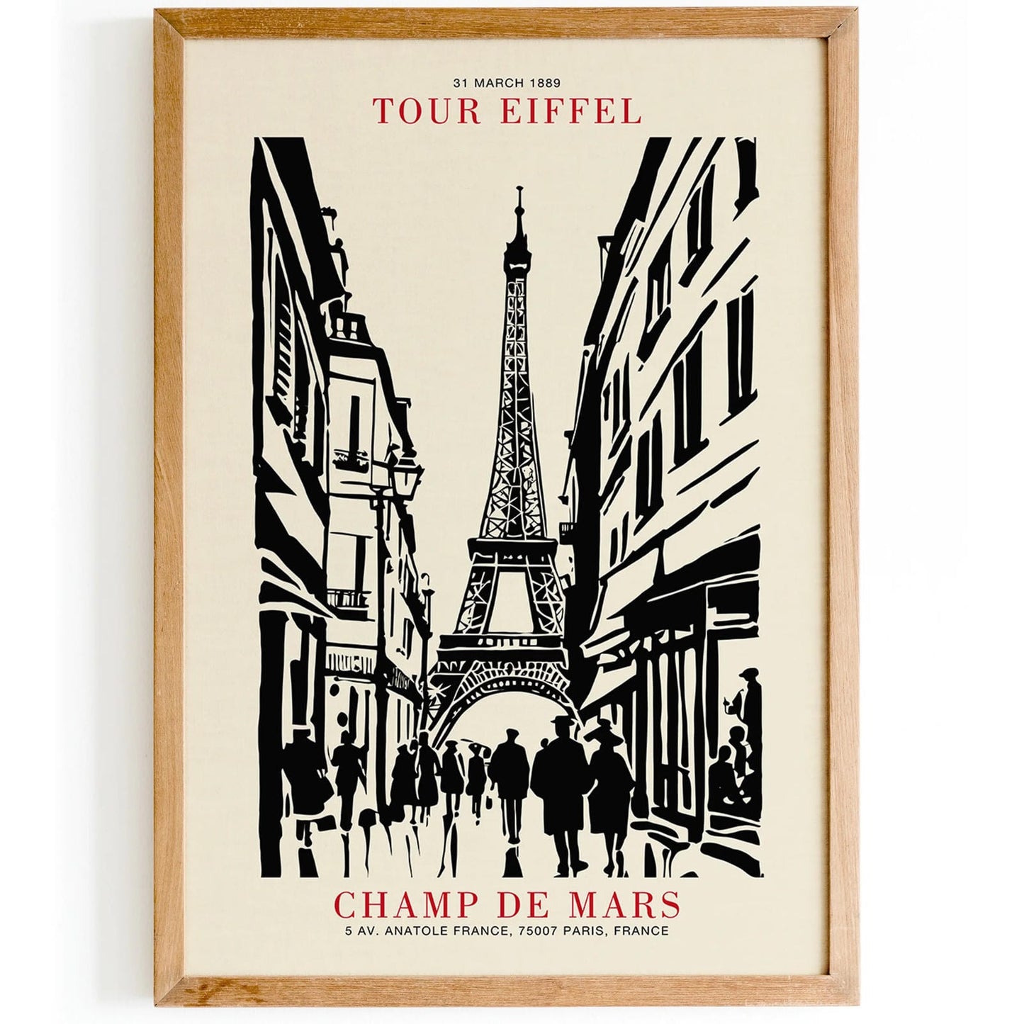 Tour Eiffel Paris Painting Poster