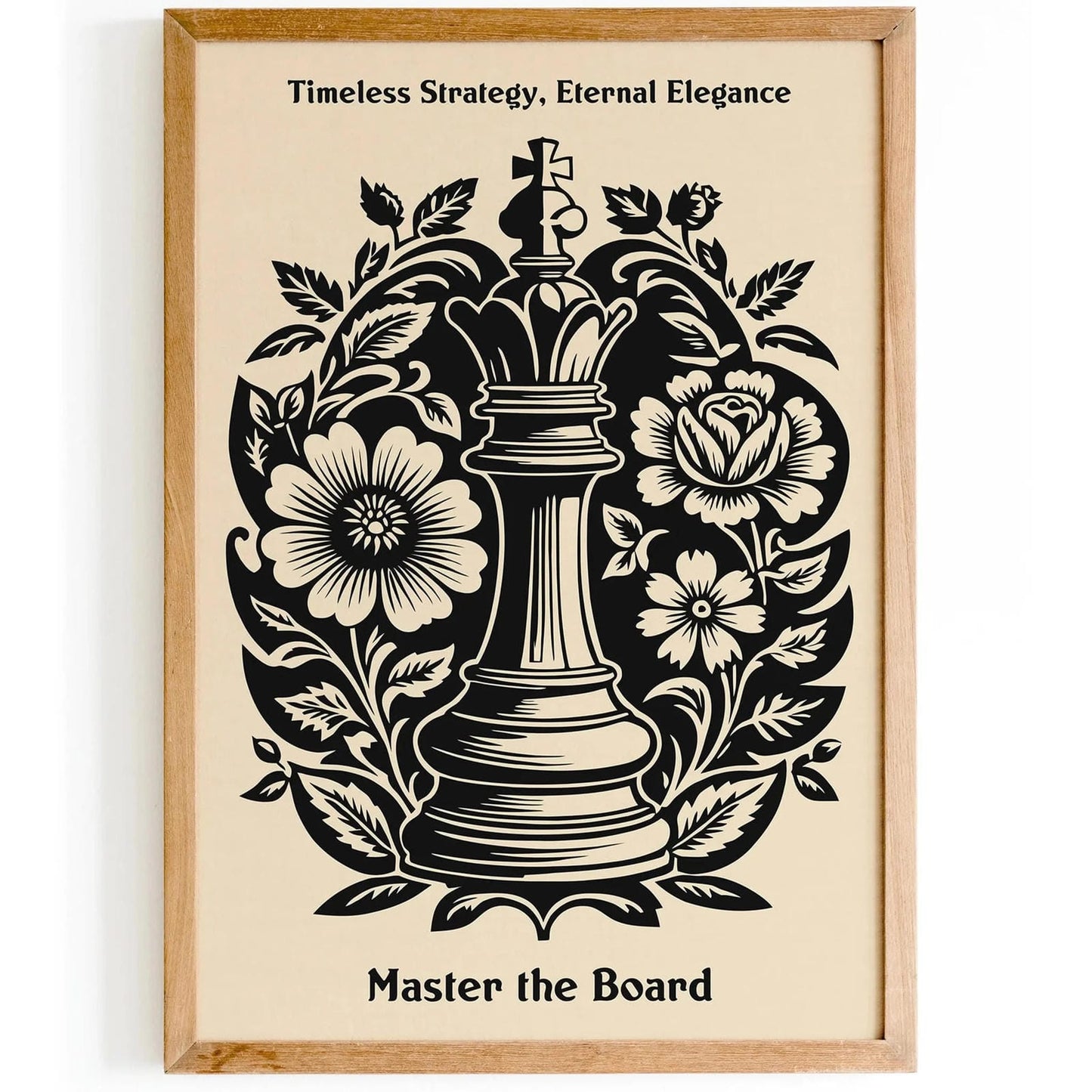 Master the Board Wall Art – Sophisticated Game Room Print