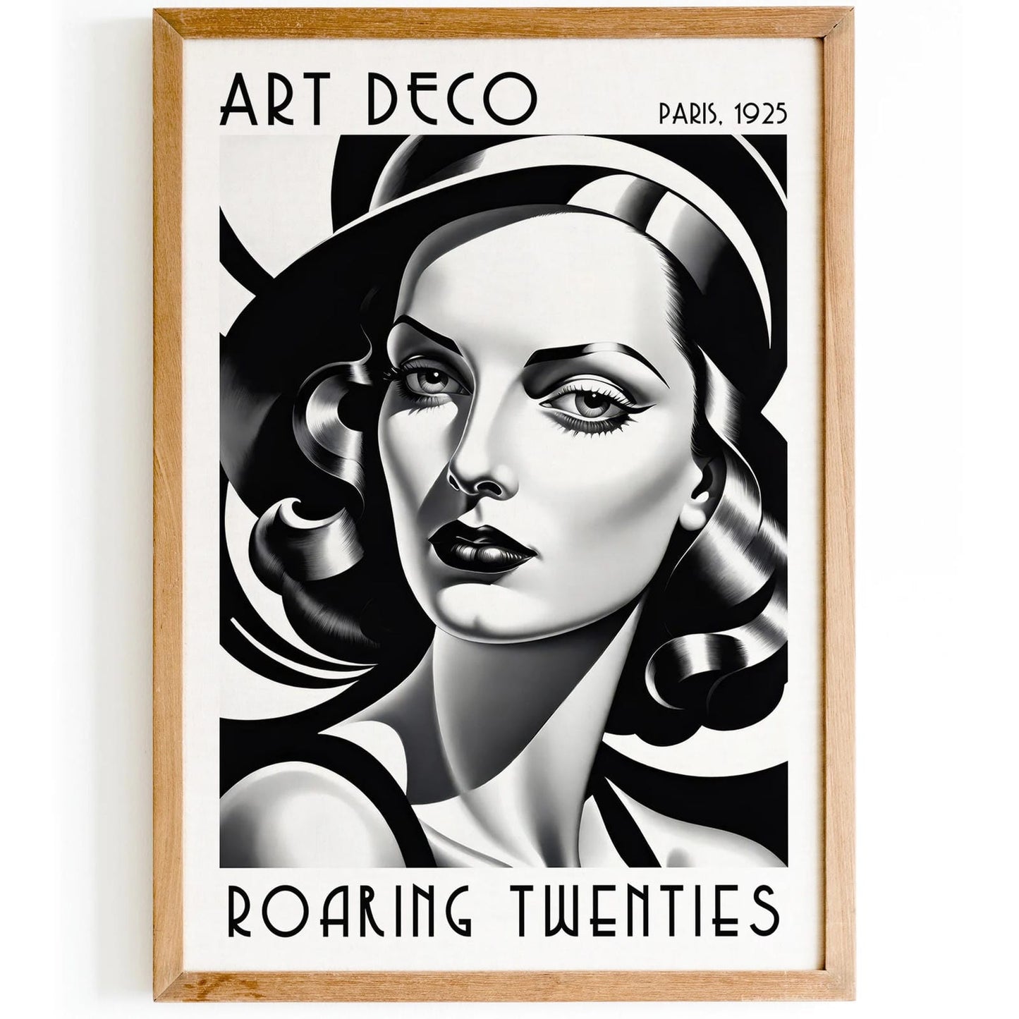 Art Deco Elegant Portrait of Woman Poster