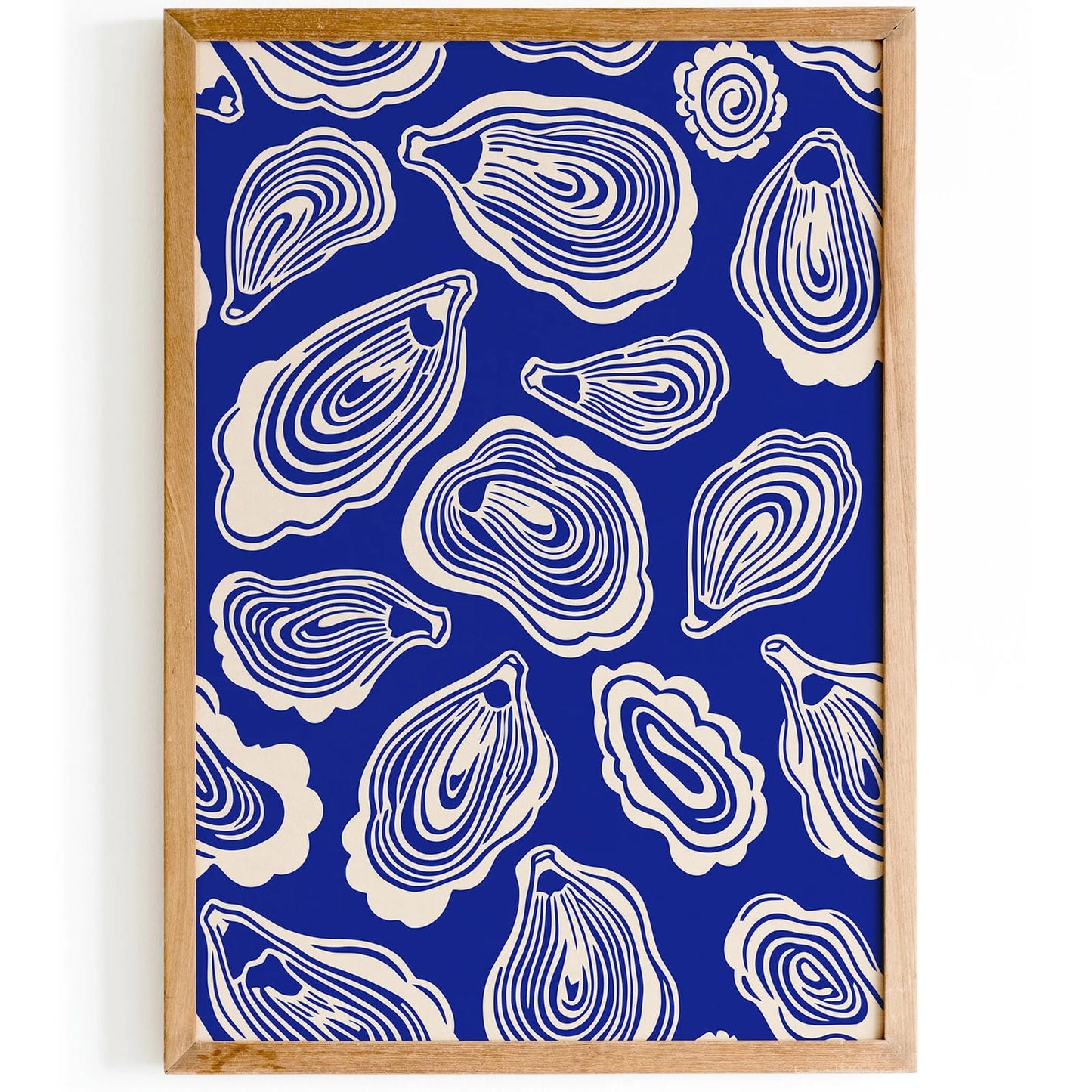 Blue Indigo Oysters Sea Food Poster