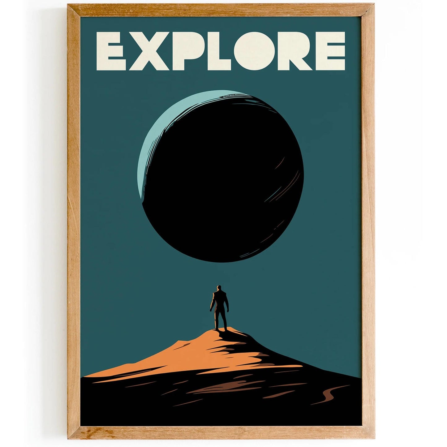 EXPLORE - Minimal Space Travel Poster
