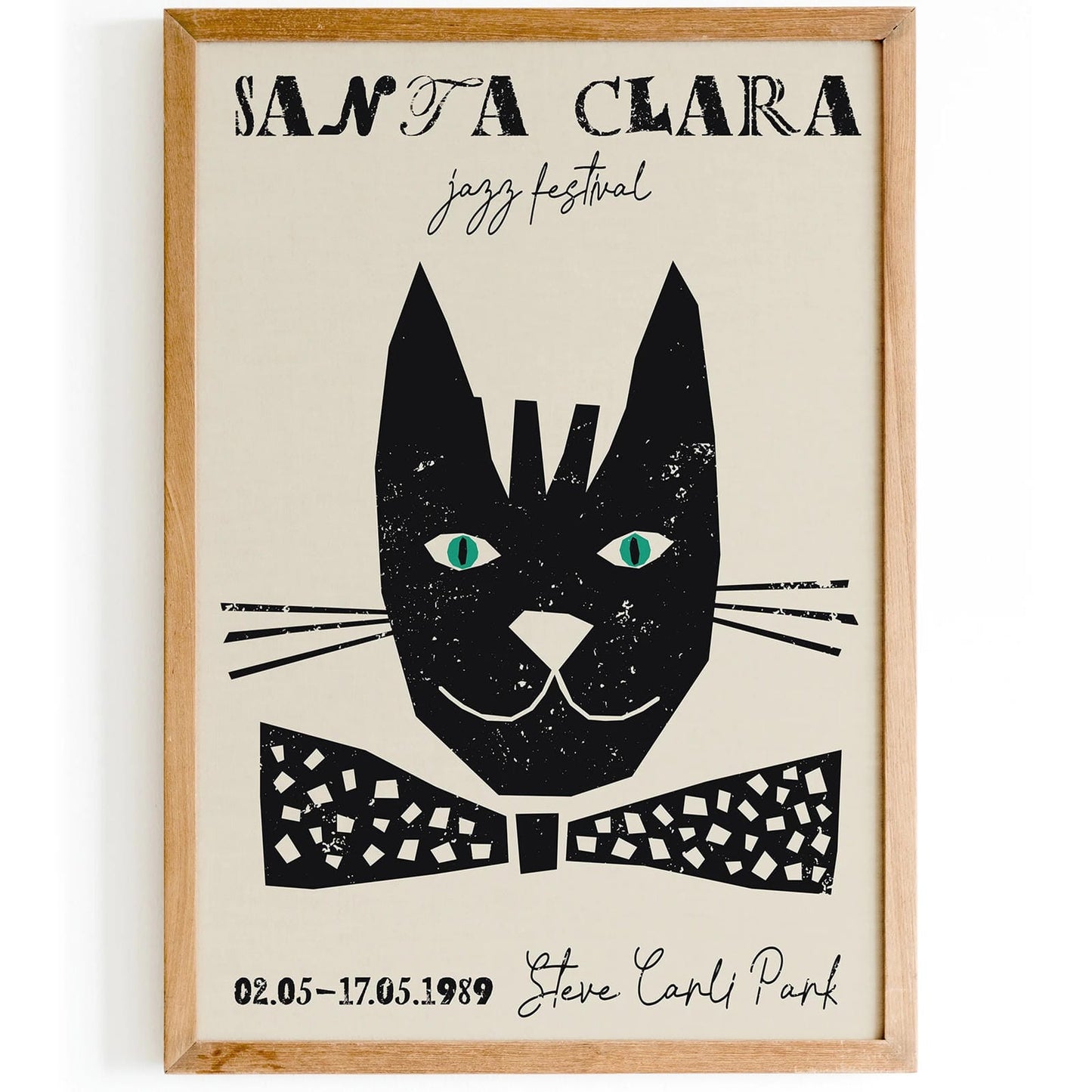 Santa Clara Jazz Cat Festival Poster