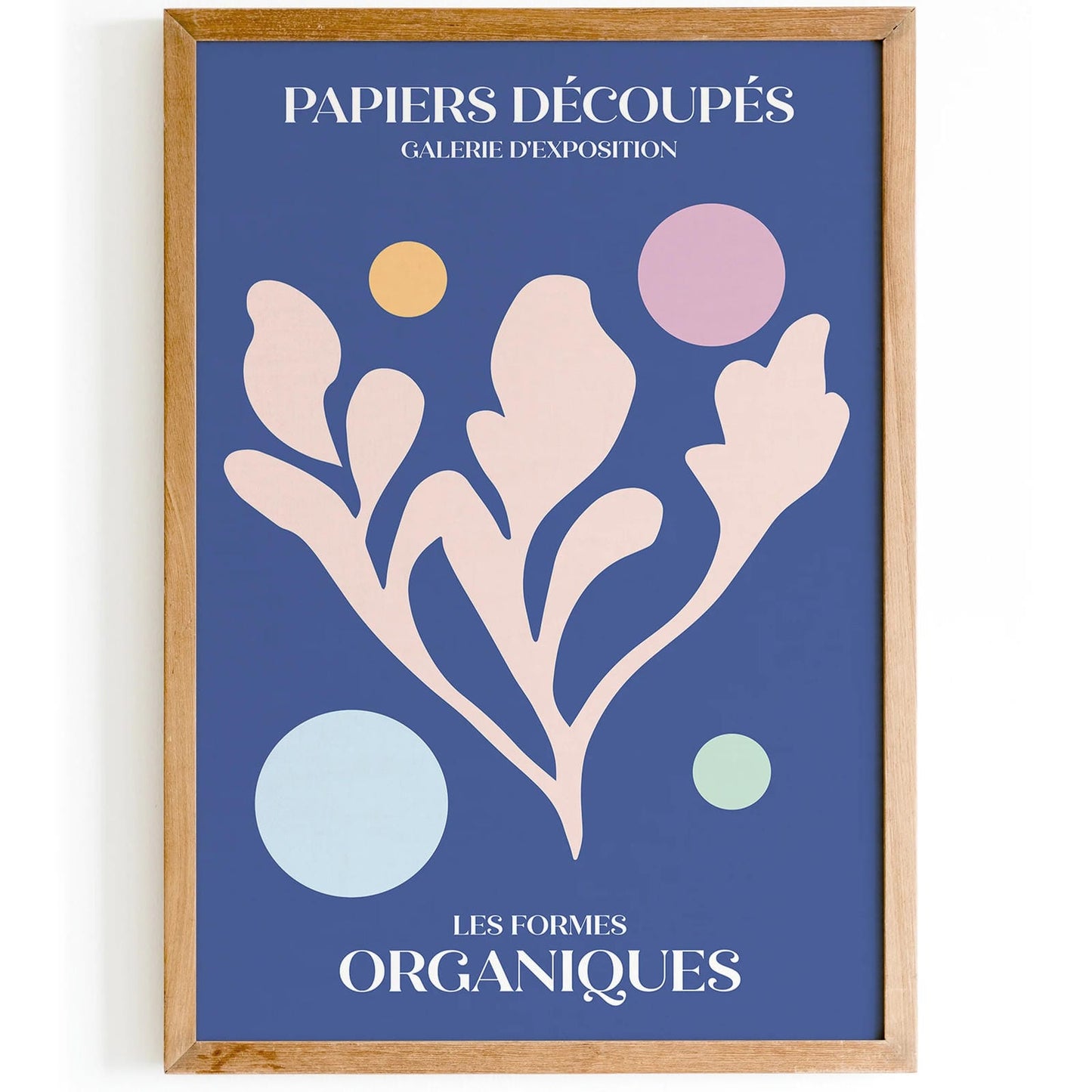 Papiers Decoupes, Les Formes Organiques Blue Wall Art