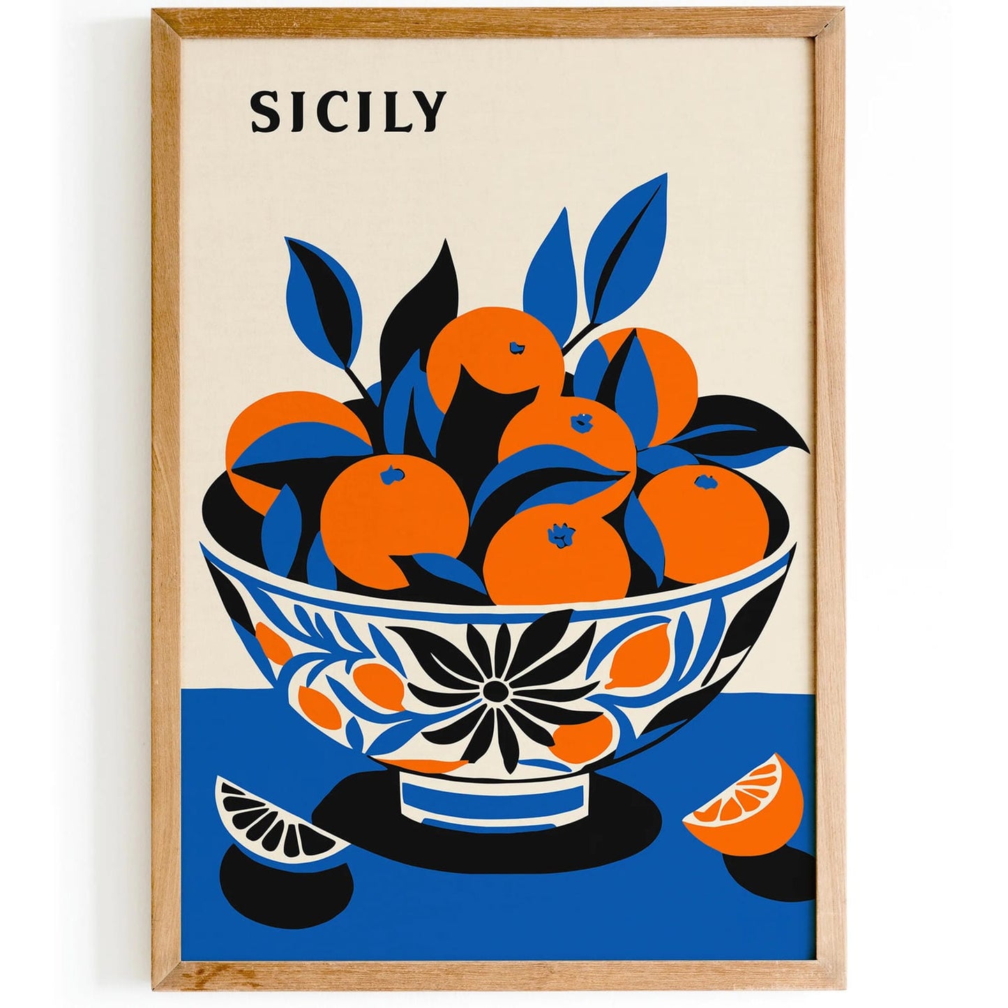 Bowl of Oranges Sicily Art Print 2024