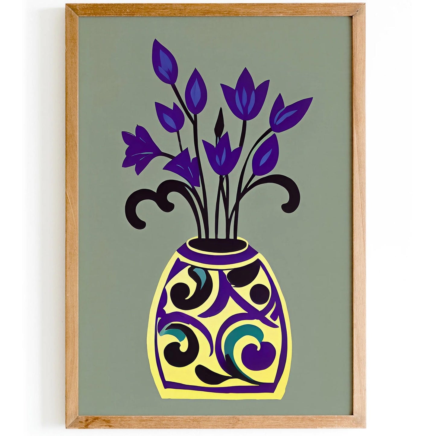 Floral MCM Bouquet Wall Art Print