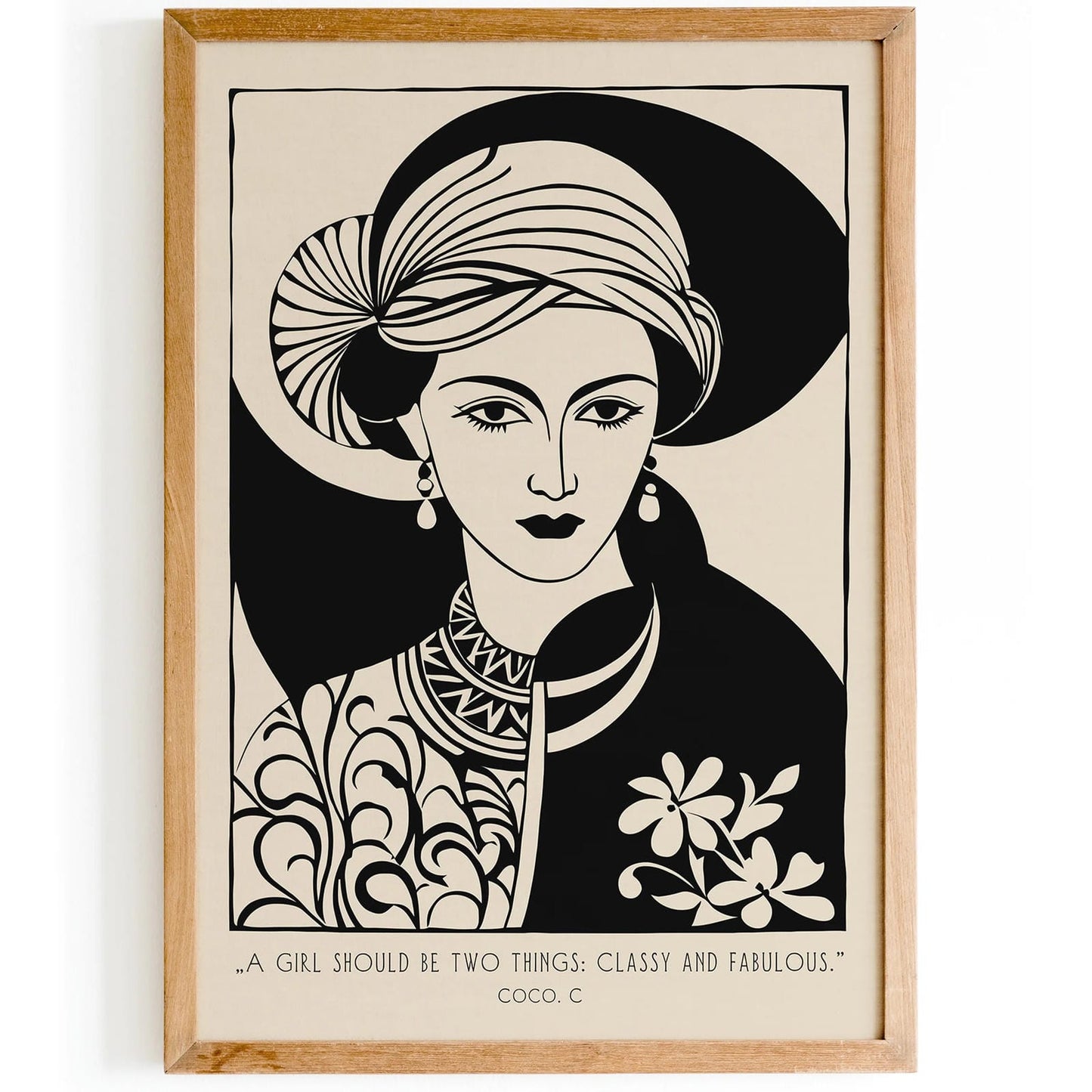 Coco C. Fashion Icon Quote Poster