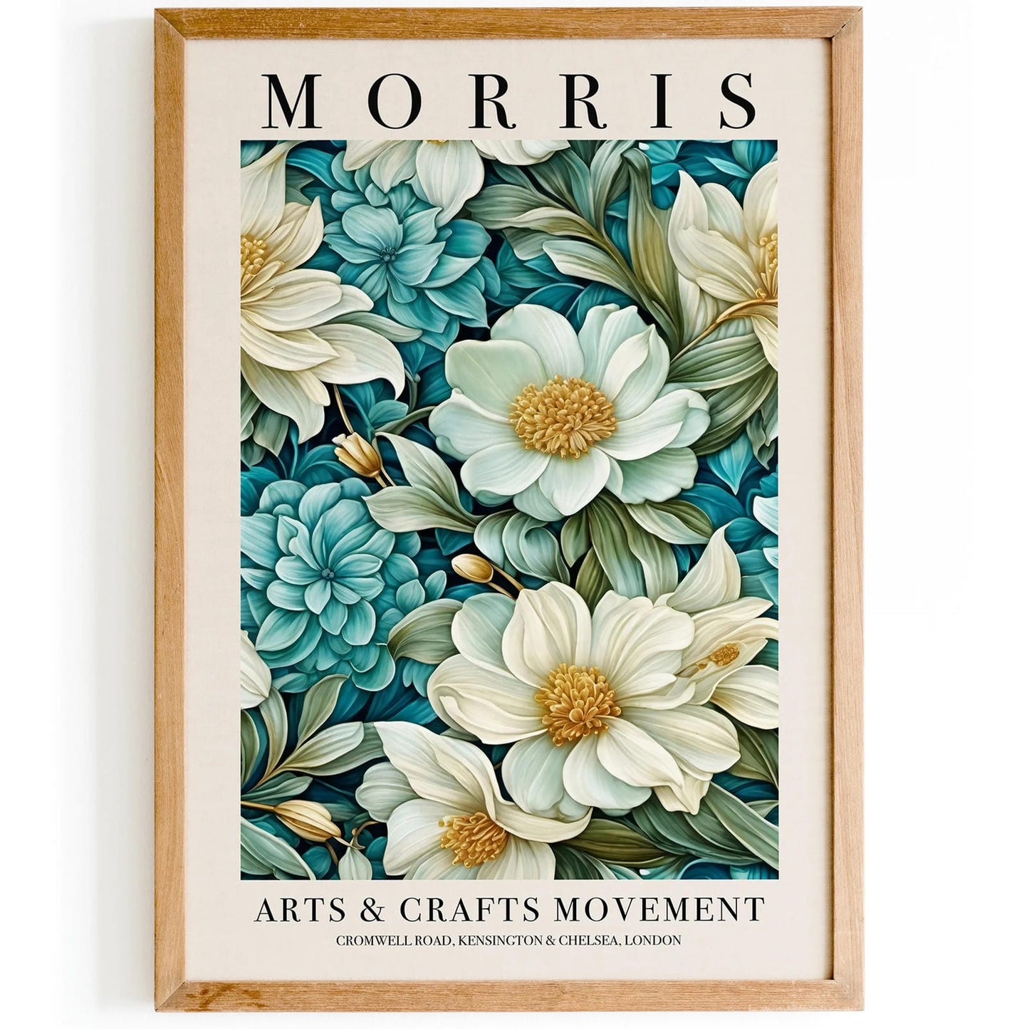 Eclectic Mint Floral William Morris Poster