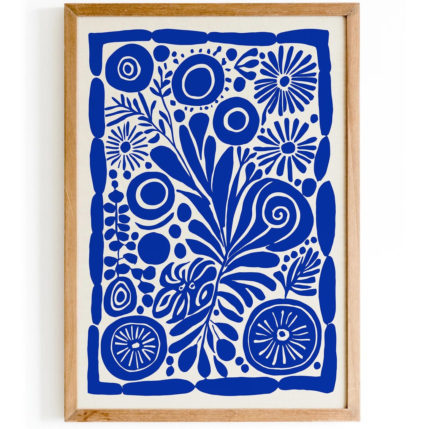 Blue Abstract Shapes Poster 2025