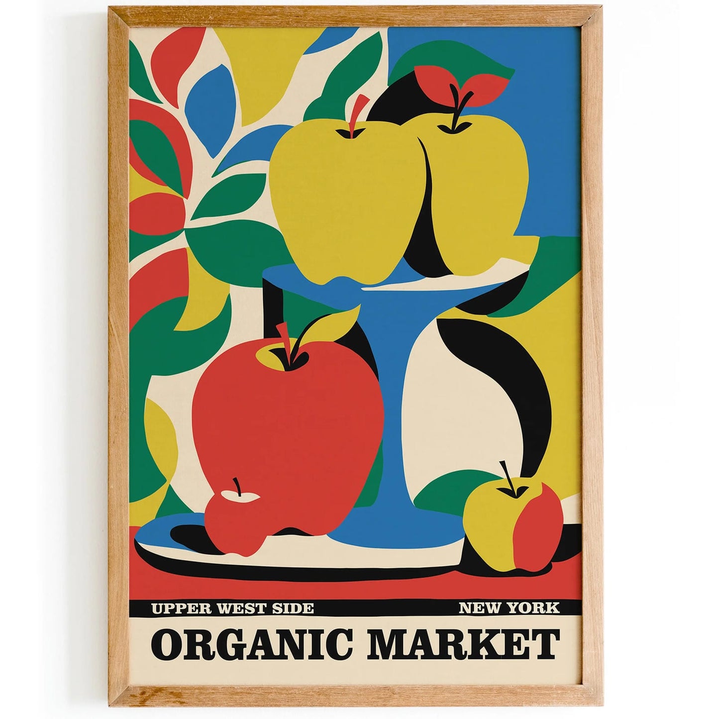Organic Market NYC Colorful Apples Poster