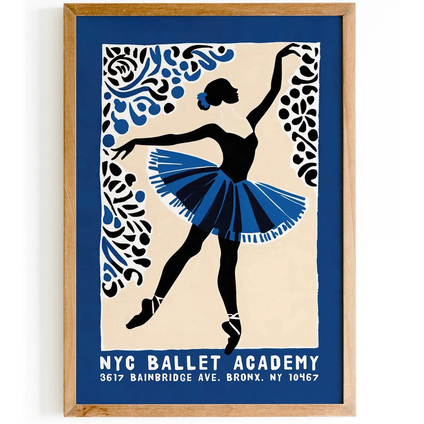 NYC Ballet Academy Retro Poster