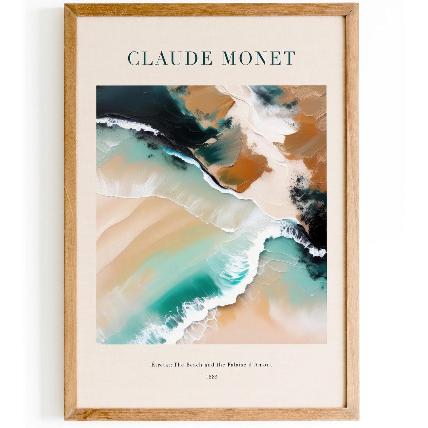 Monet Étretat, The Beach And The Falaise d'Amont Poster