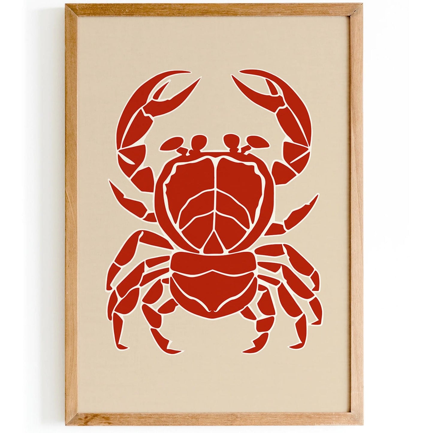 Retro Crab Seafood Poster