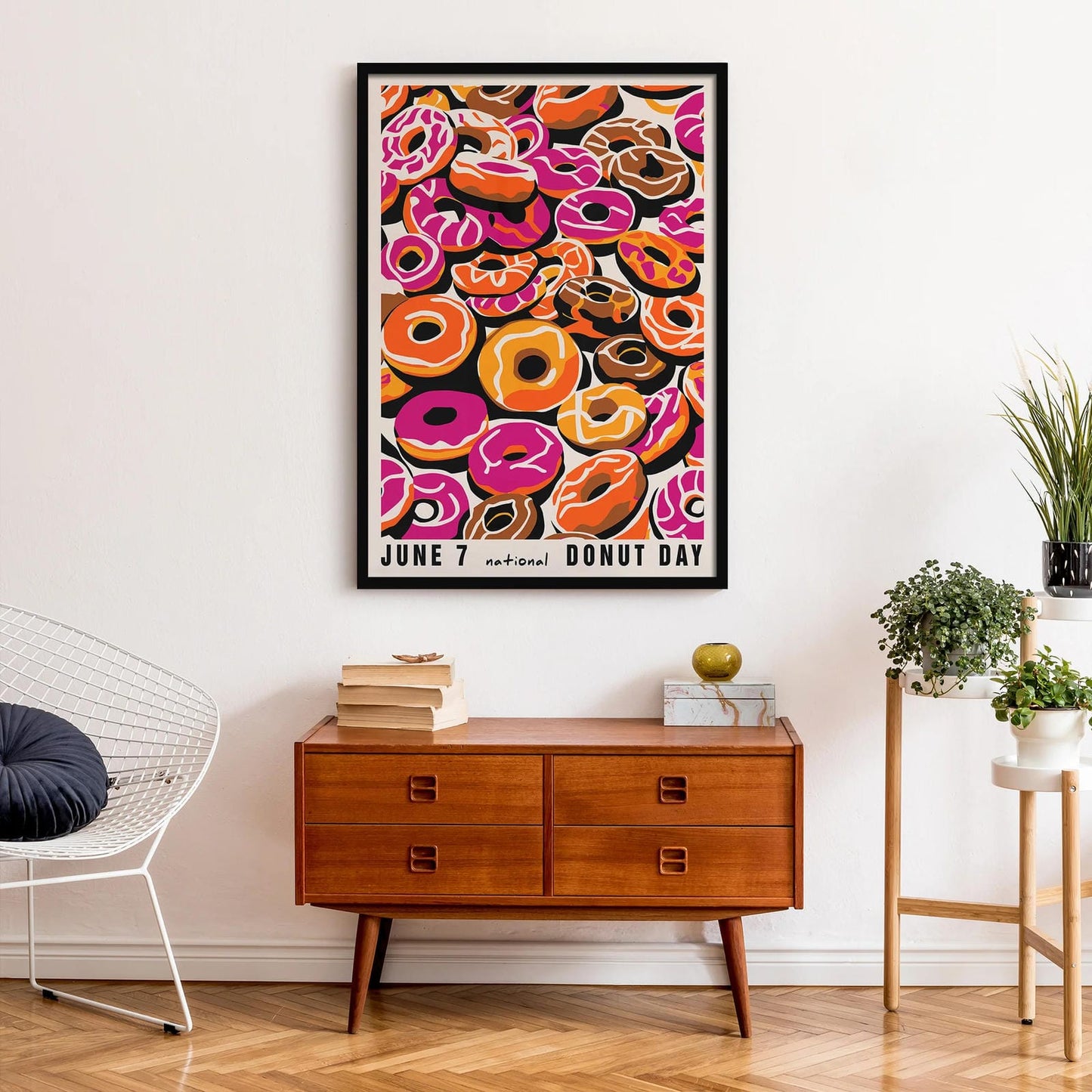 Donut Day Pink Kitchen Poster