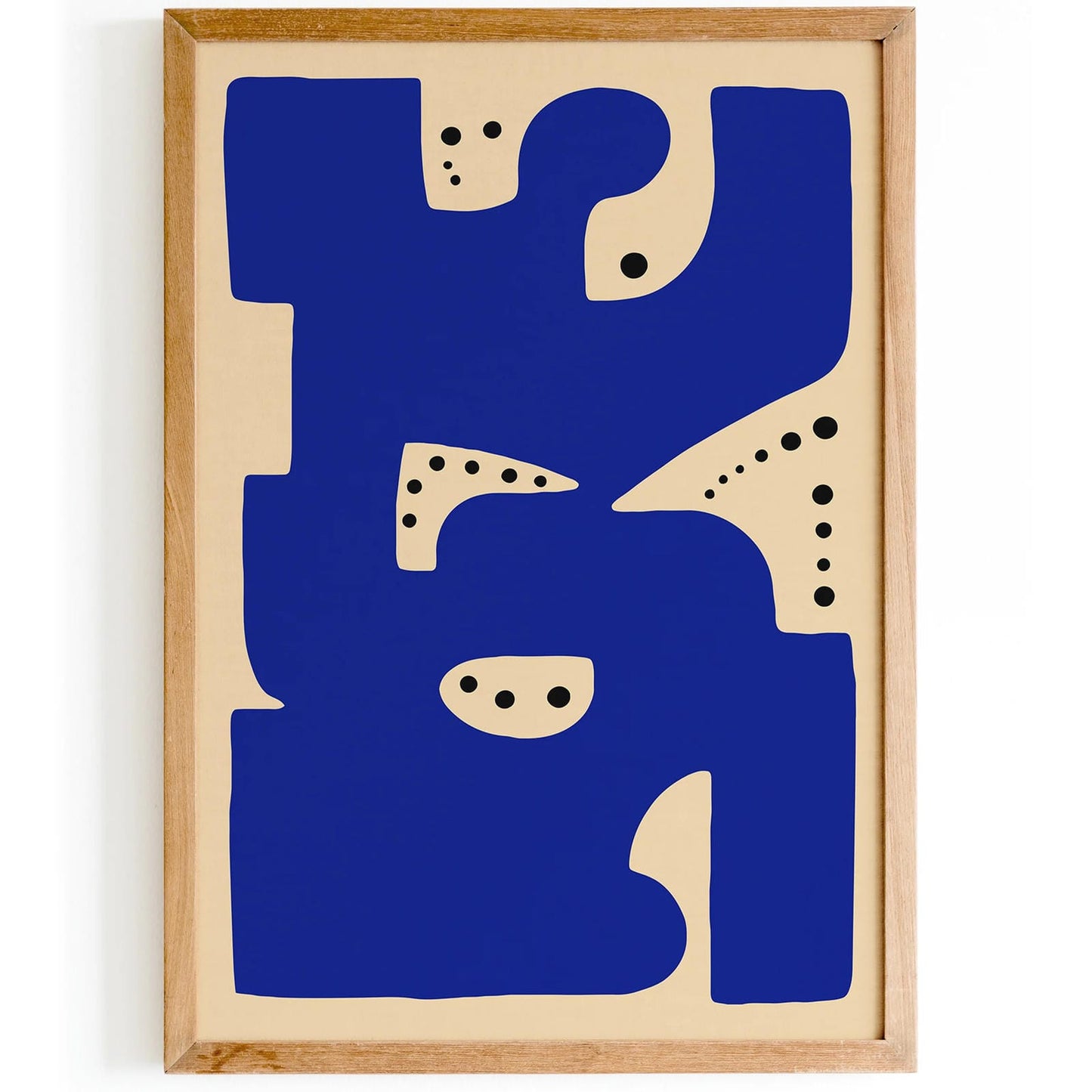 Blue Abstract Shape Art Print 2025