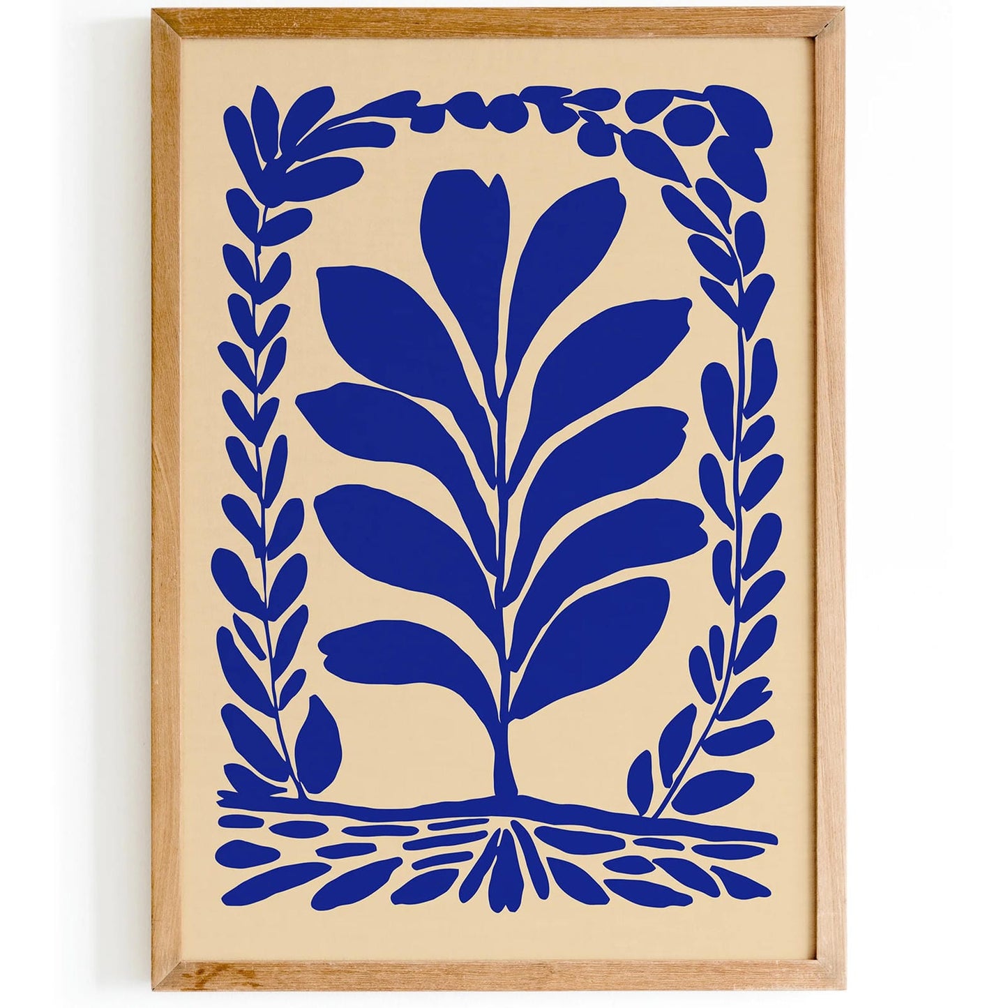 Blue Big Leaf Wall Art 2025