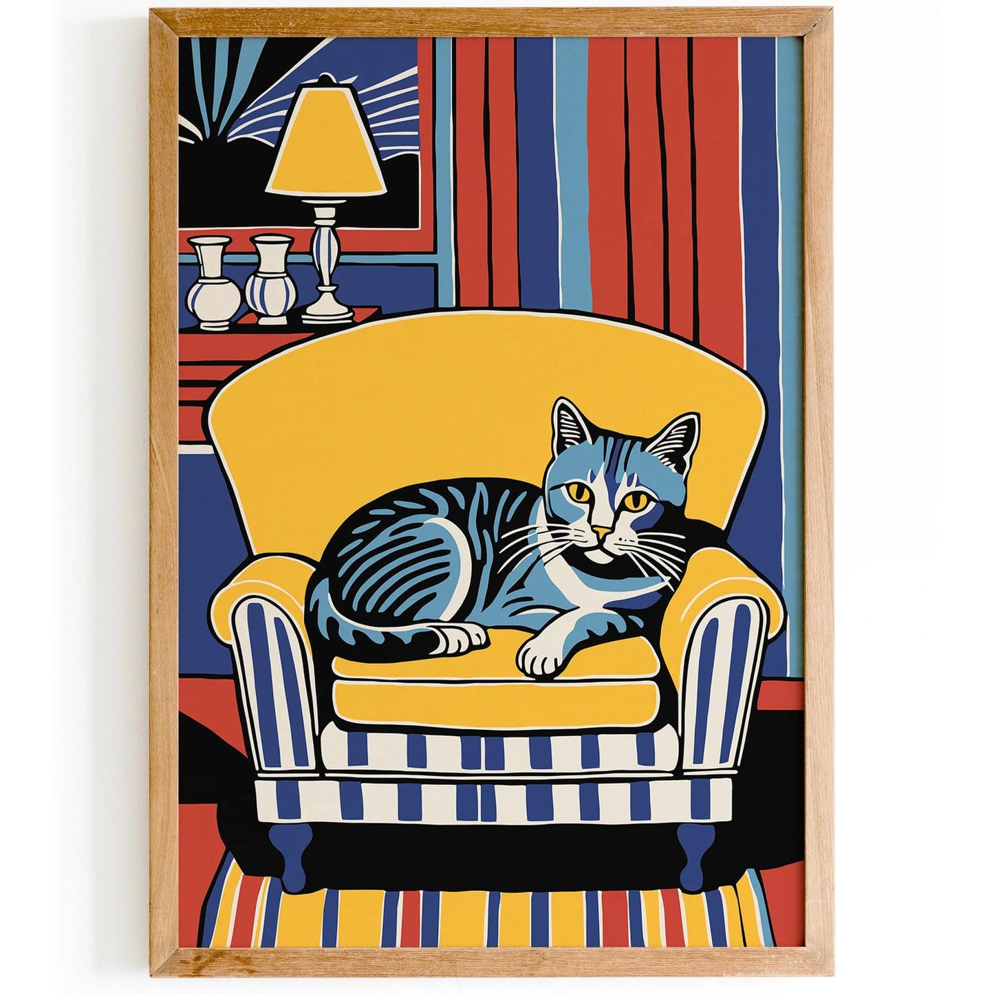 Cozy at Home Cat Poster