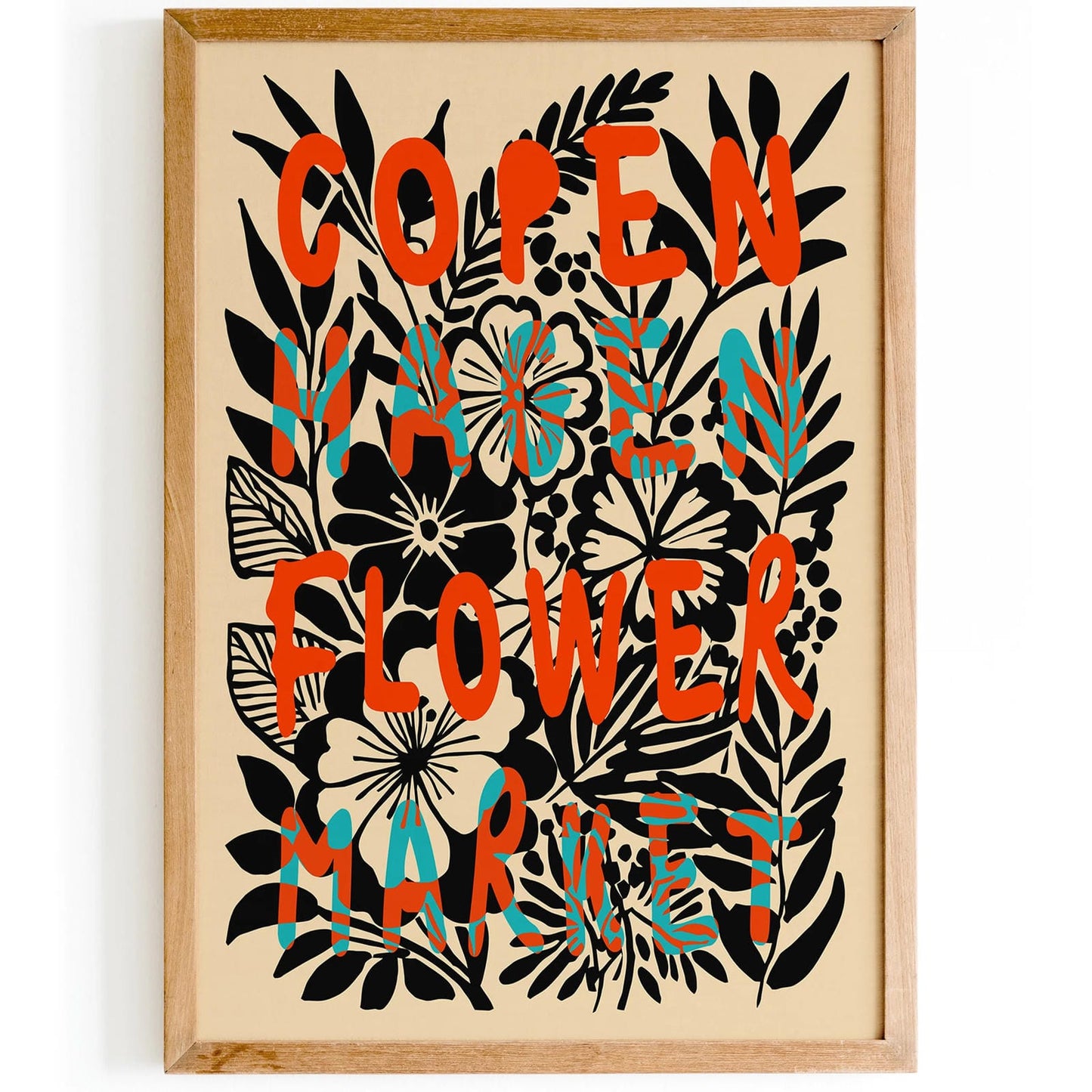 Copenhagen Flower Market Poster