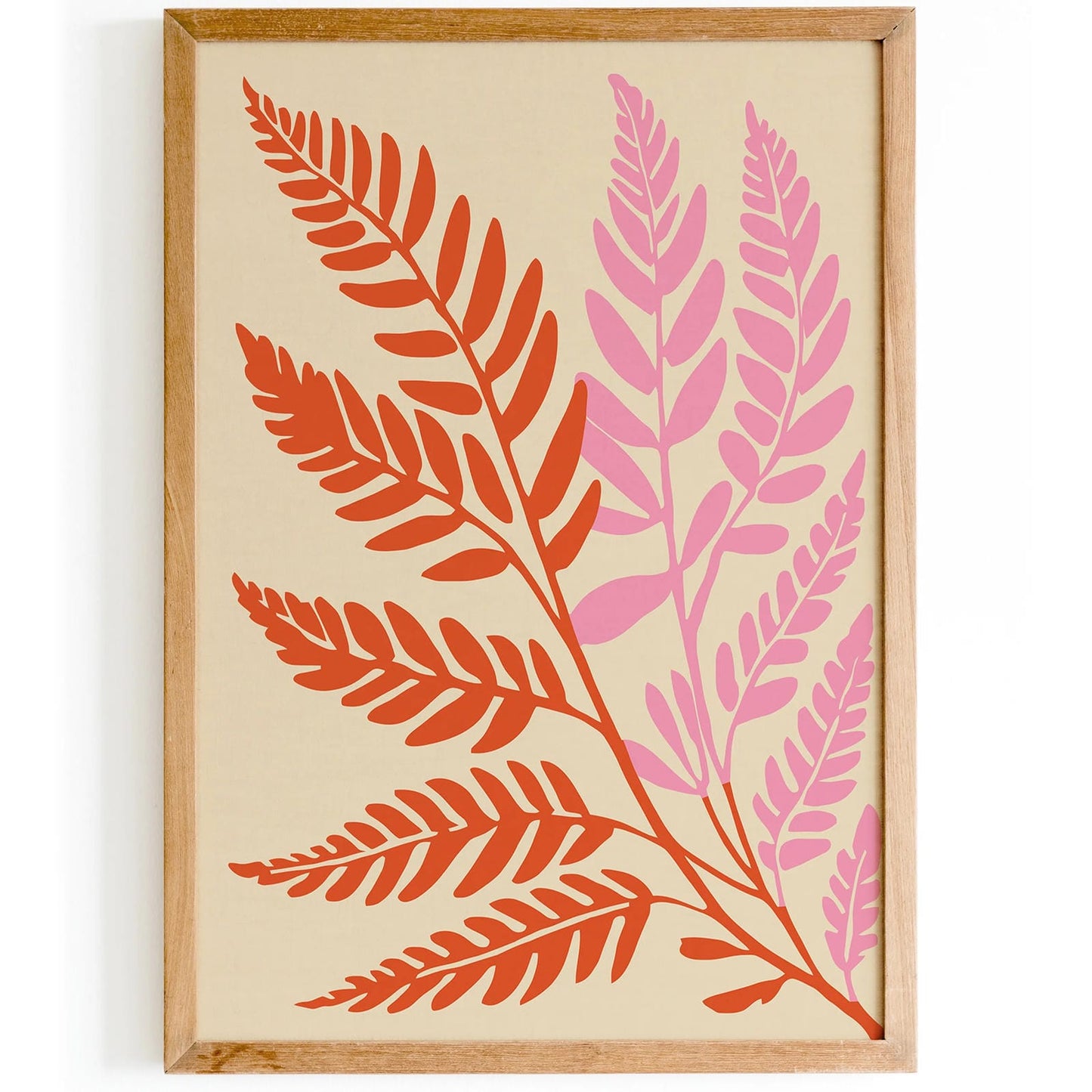 Fern Leaves Boho Chic Art Print
