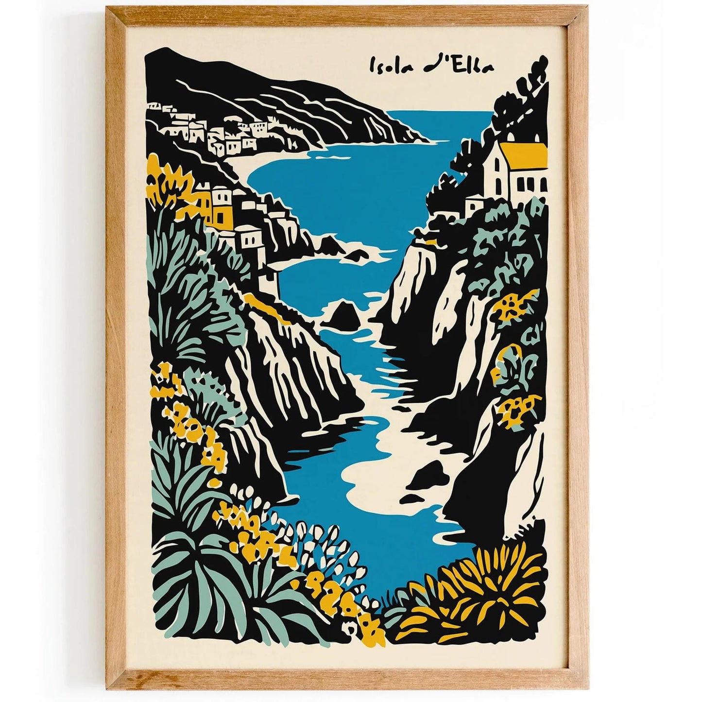 Isola d’Elba Italy Travel Poster – Vintage Coastal Wall Art
