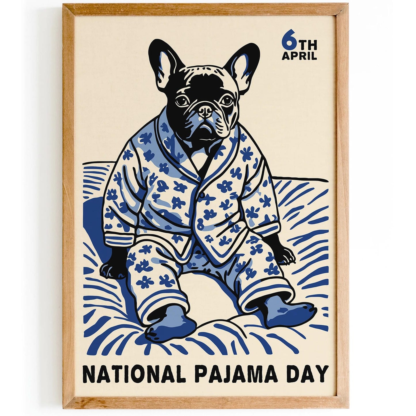 National Pajama Day Pug Dog Poster