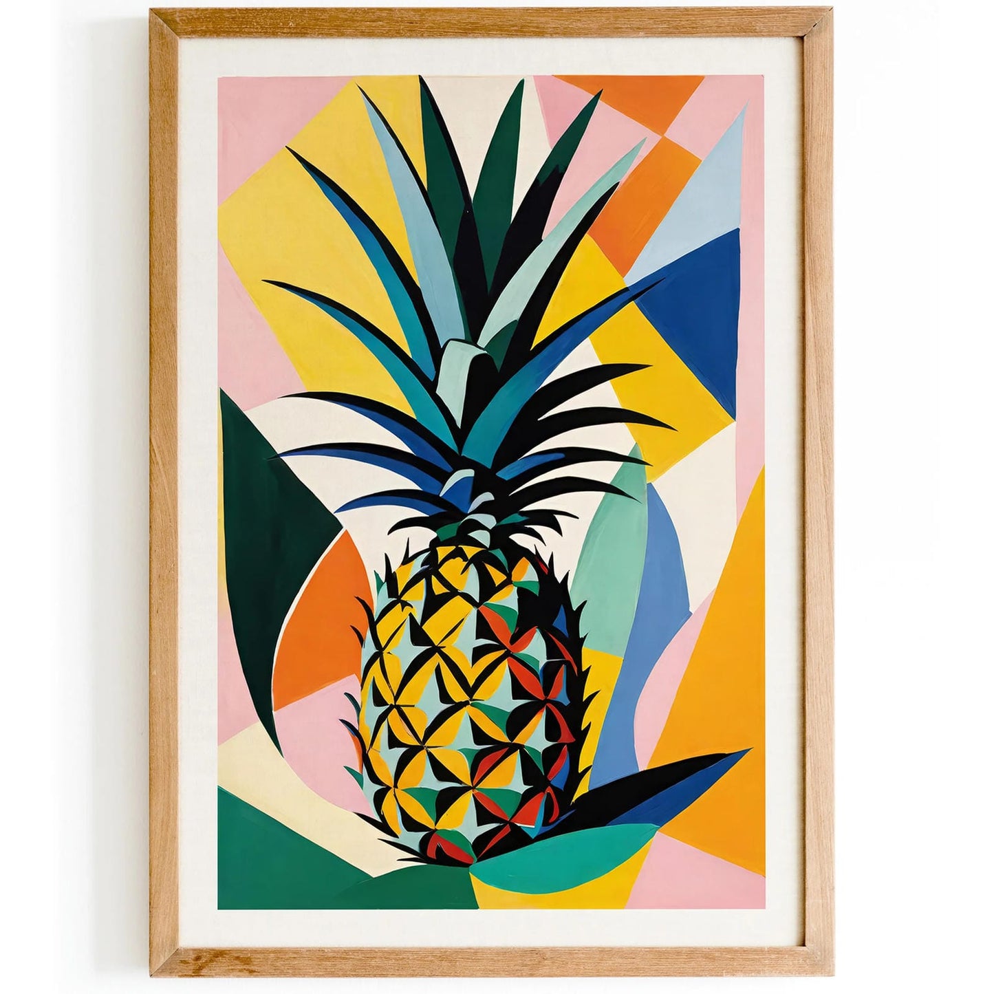 Colorful Retro Pineapple Wall Art