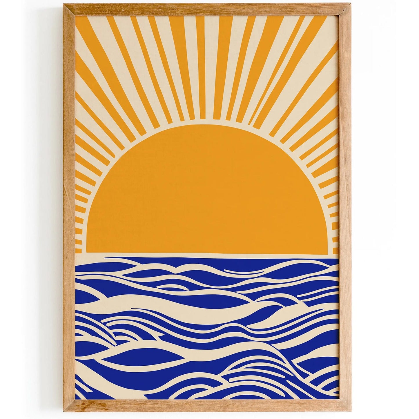Mid Century Modern Sunset Bedroom Wall Art