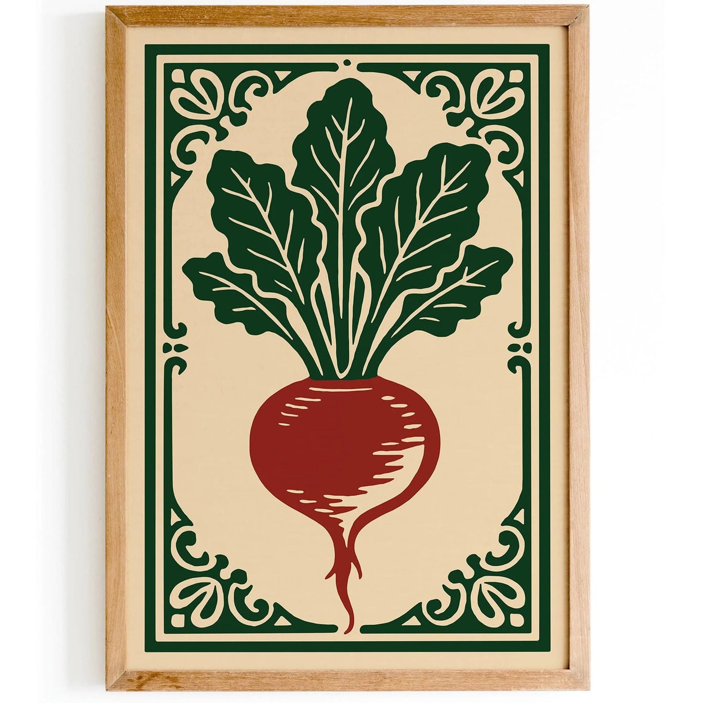 Beetroot Vegetable Poster - Rococo Style Wall Art