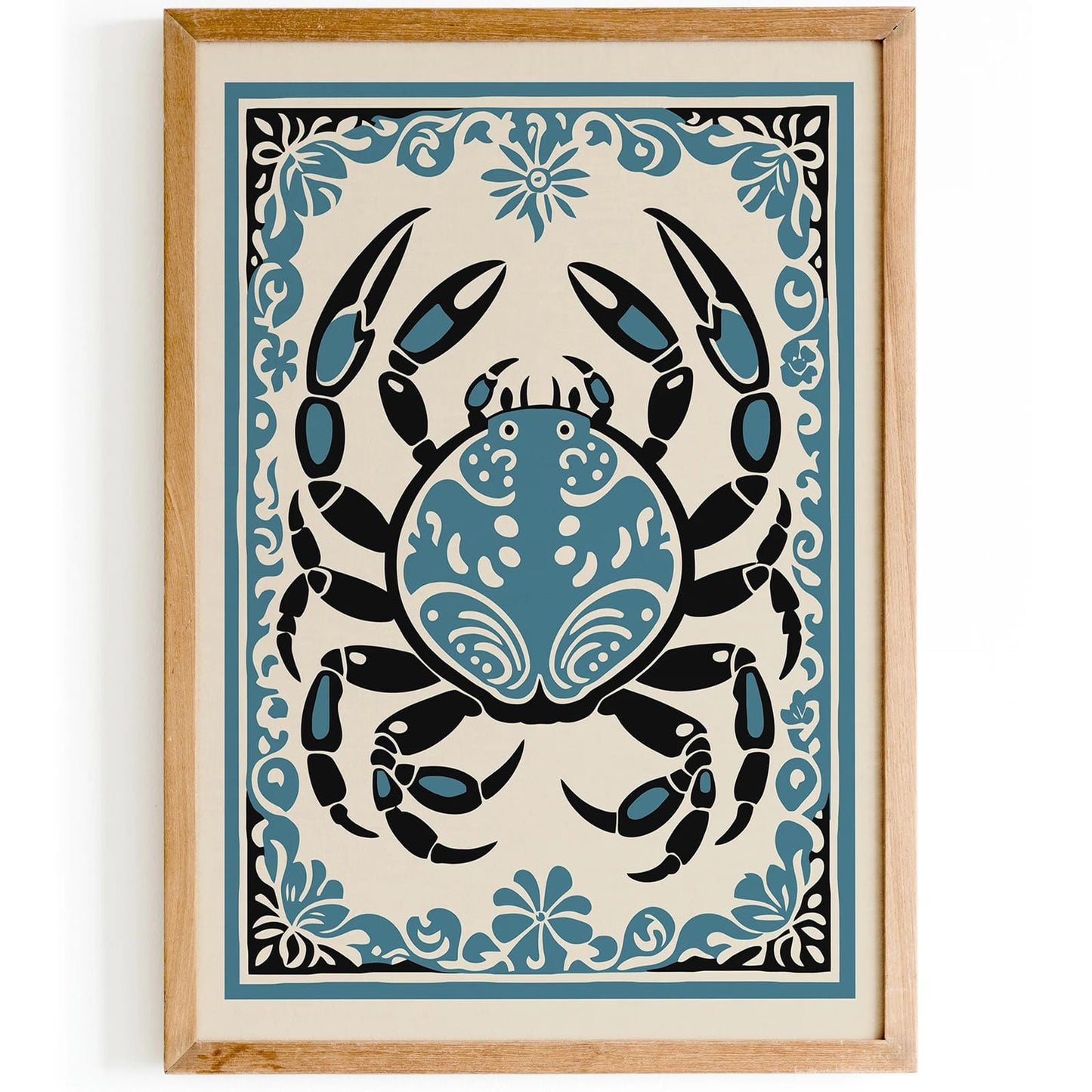 Elcectic Crab Kitchen Rococo Art Print