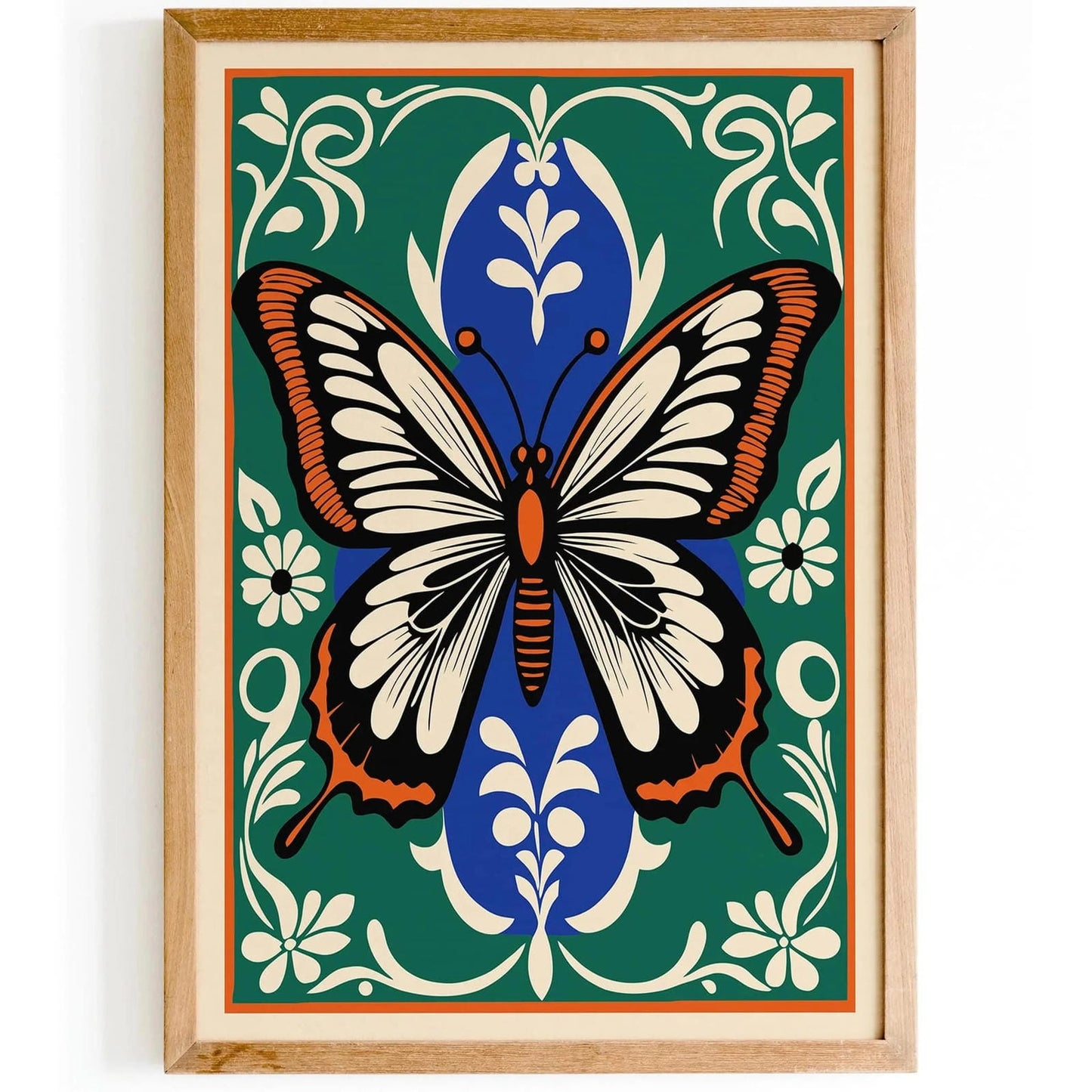 Vintage Rococo Butterfly Animal Art Print