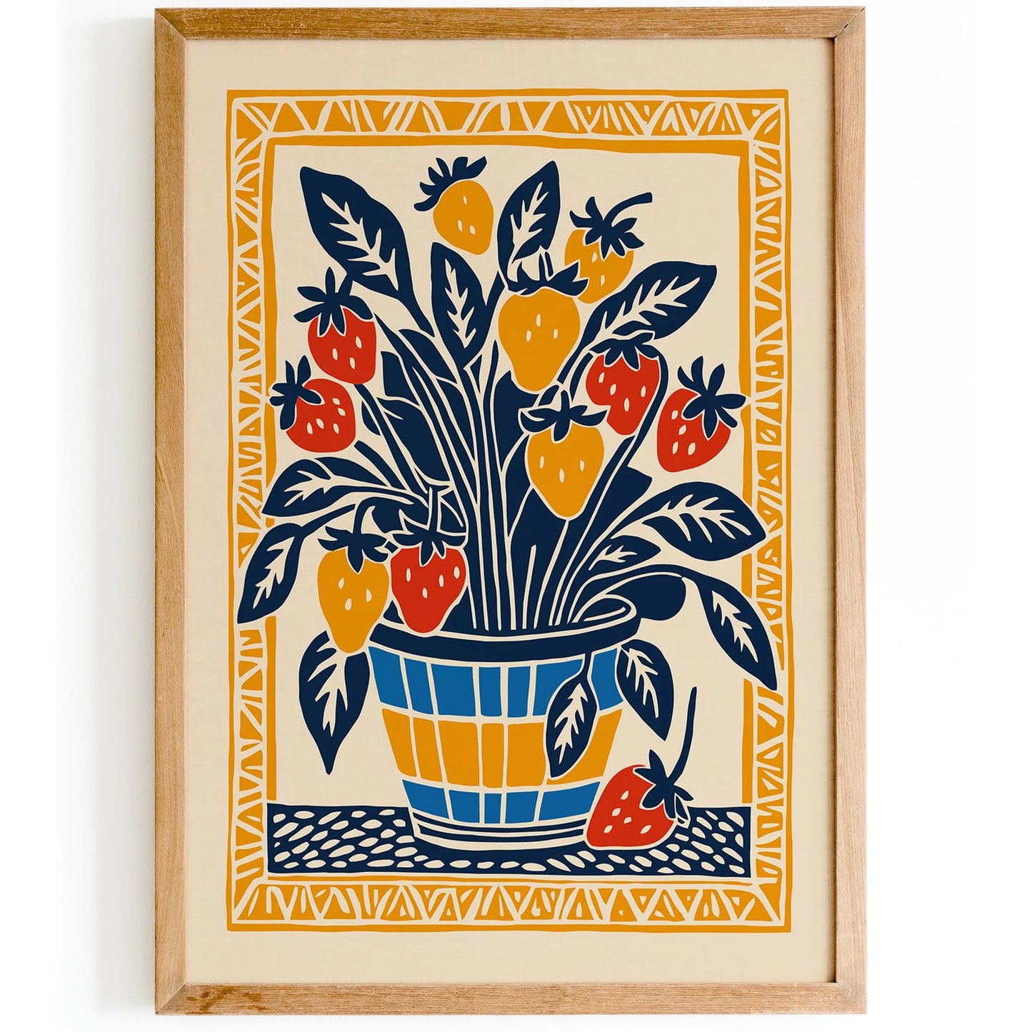 Vintage Strawberry Botanical Art Print