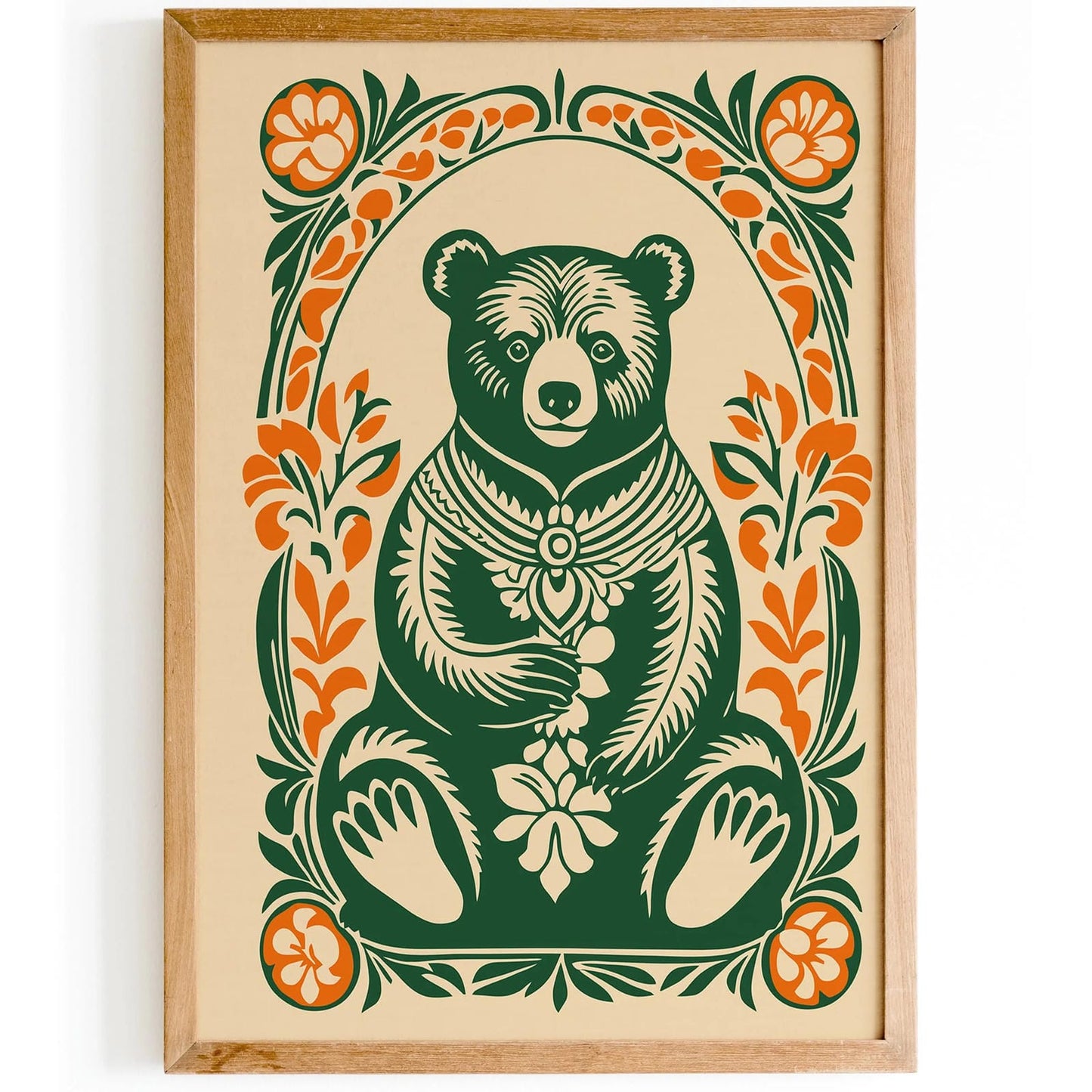 Green Teddy Bear Green Animal Poster