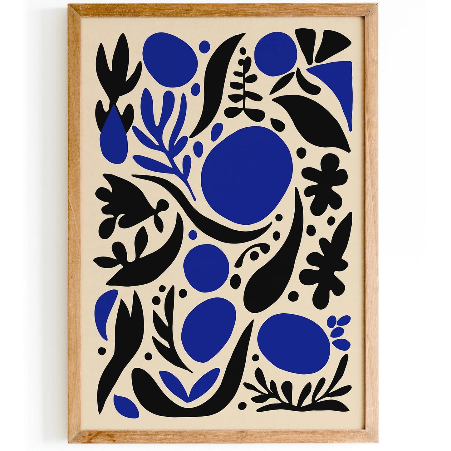 Cut-Out Style Botanical Abstract Print – Minimalist Wall Art