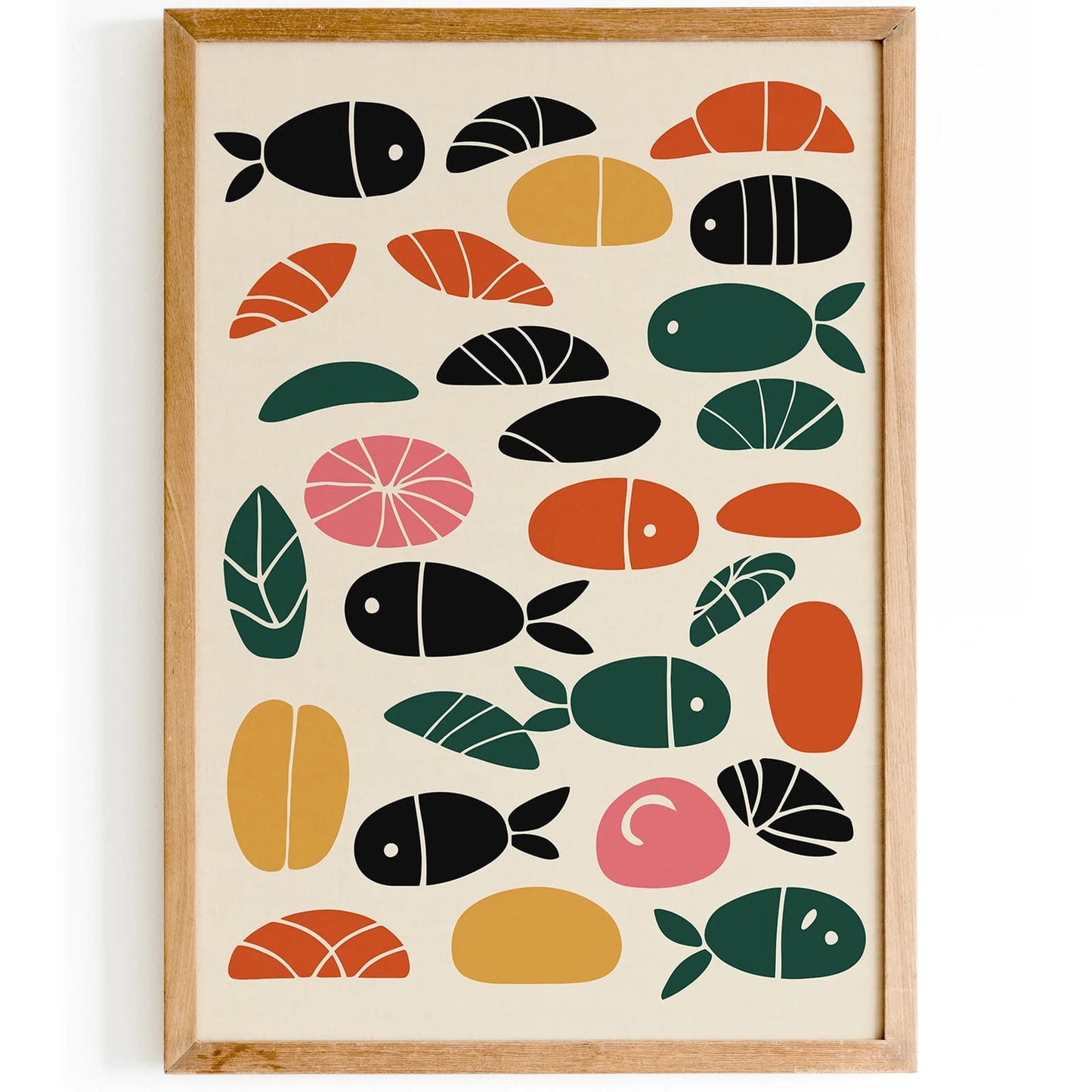 Mid Century Modern Fish - Minimalist Art Print