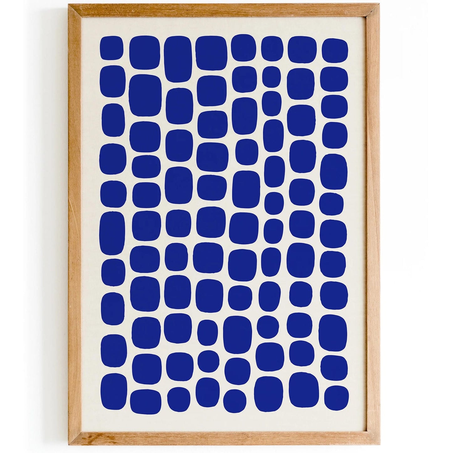 Mid Century Modern Abstract Blue Art Print