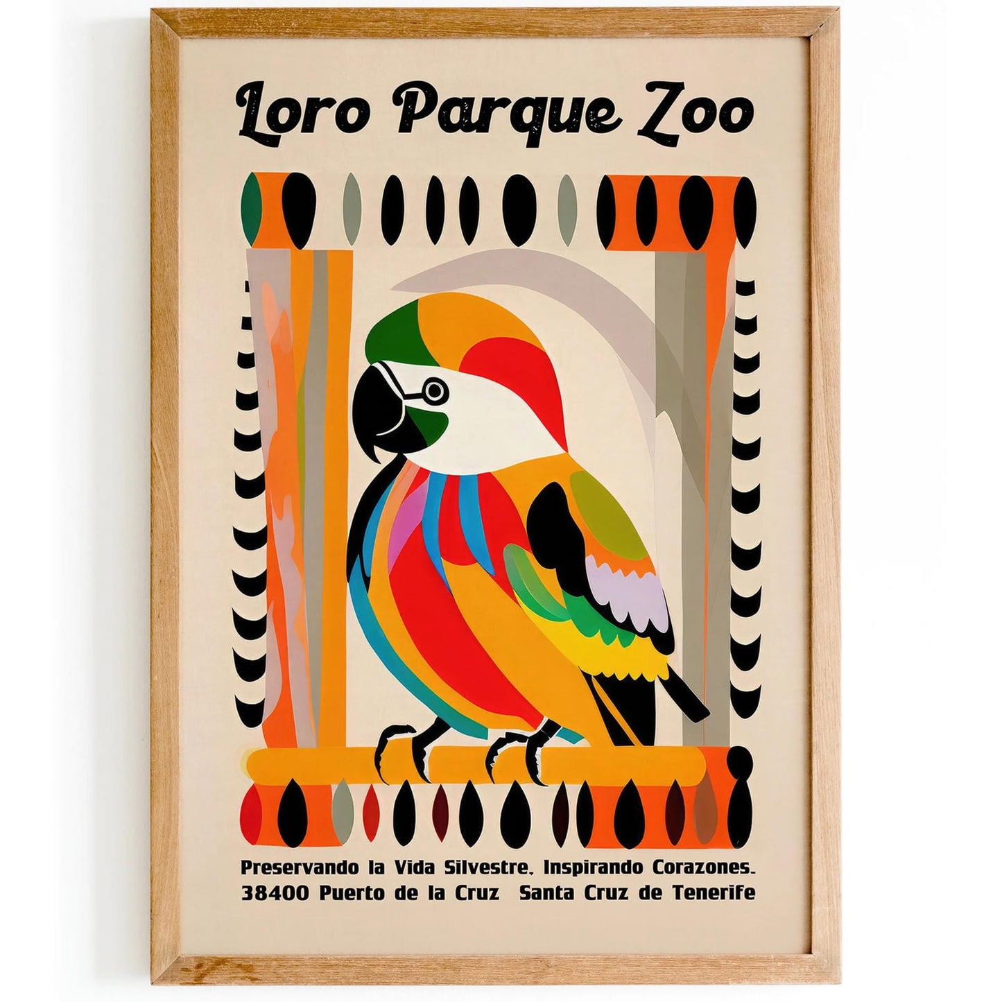 Loro Parque Zoo Colorful Parrot Poster