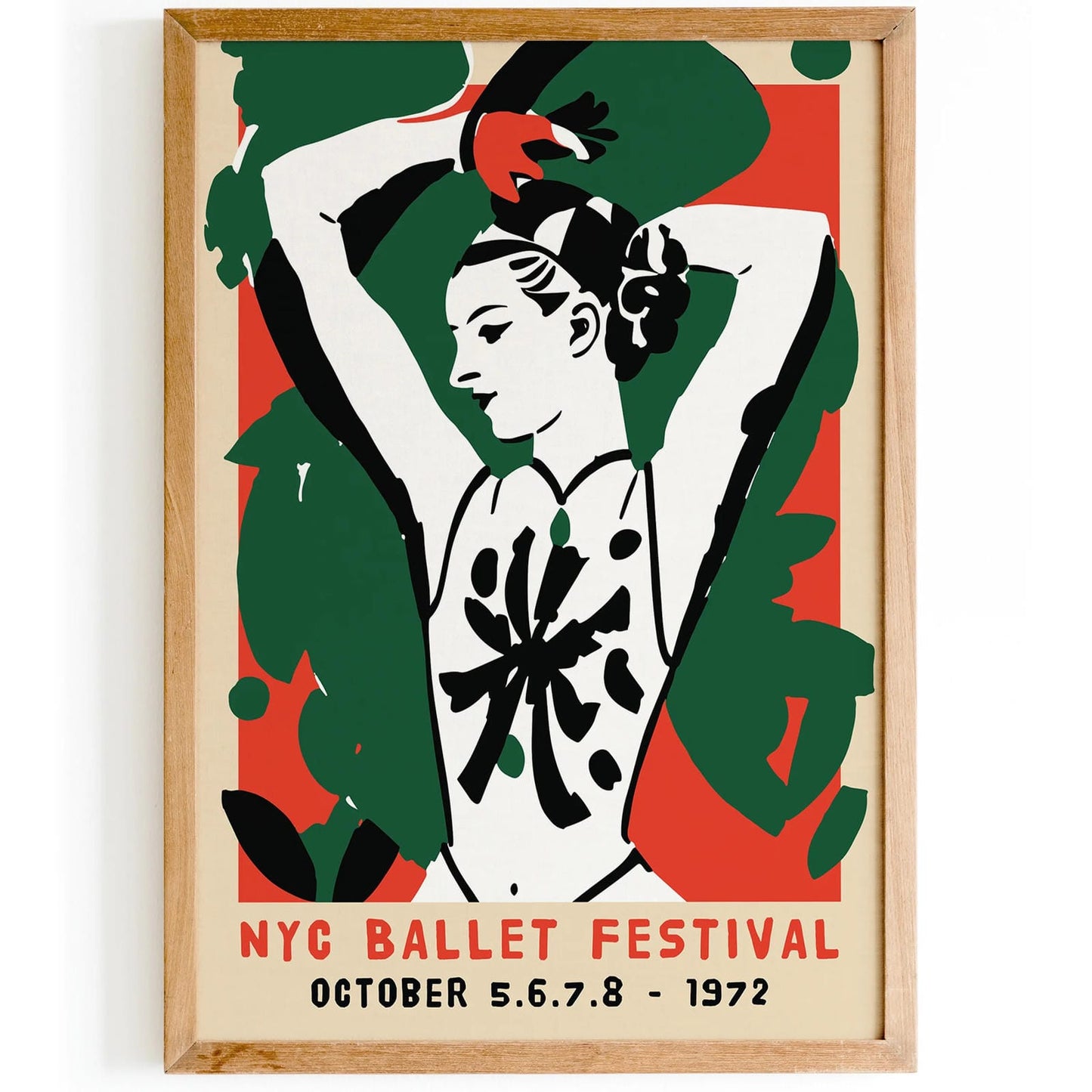 NYC Ballet Festival Retro Art Print